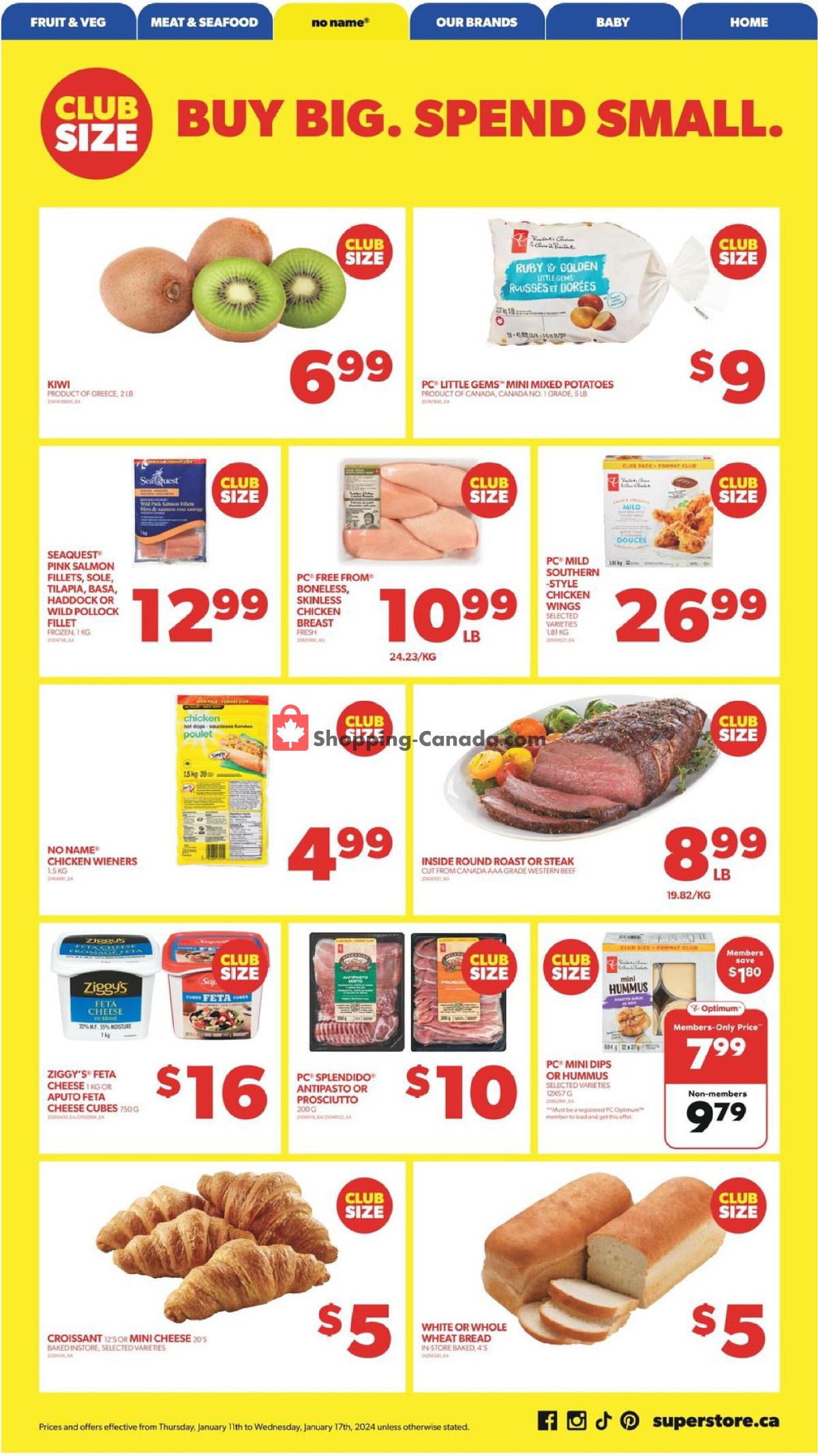 Real Canadian Superstore flyer from Thursday January 11, 2024 to Wednesday January 17, 2024 - page 14