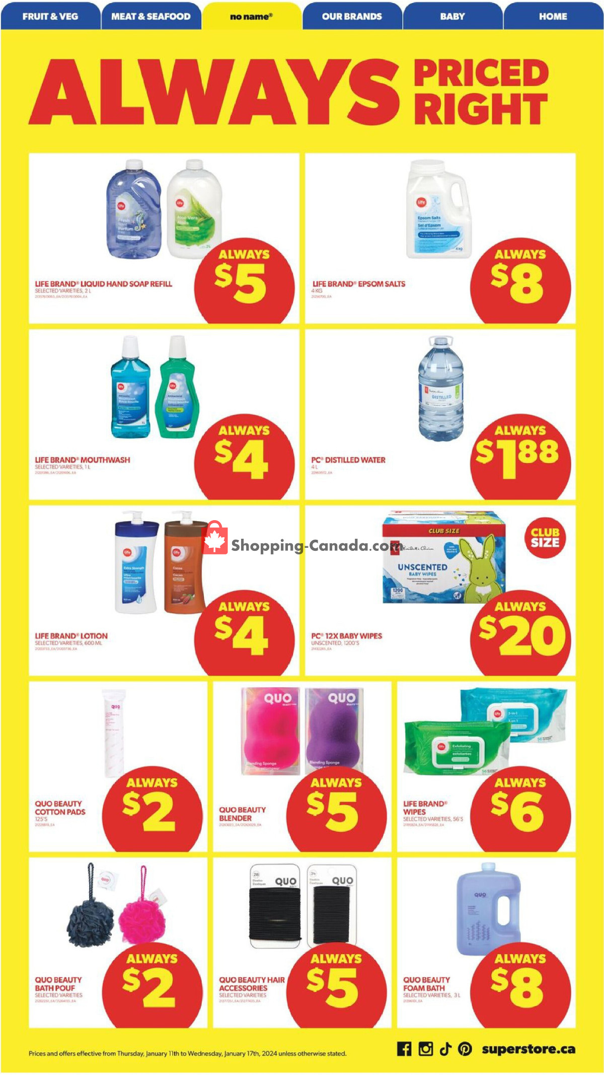 Real Canadian Superstore flyer from Thursday January 11, 2024 to Wednesday January 17, 2024 - page 19