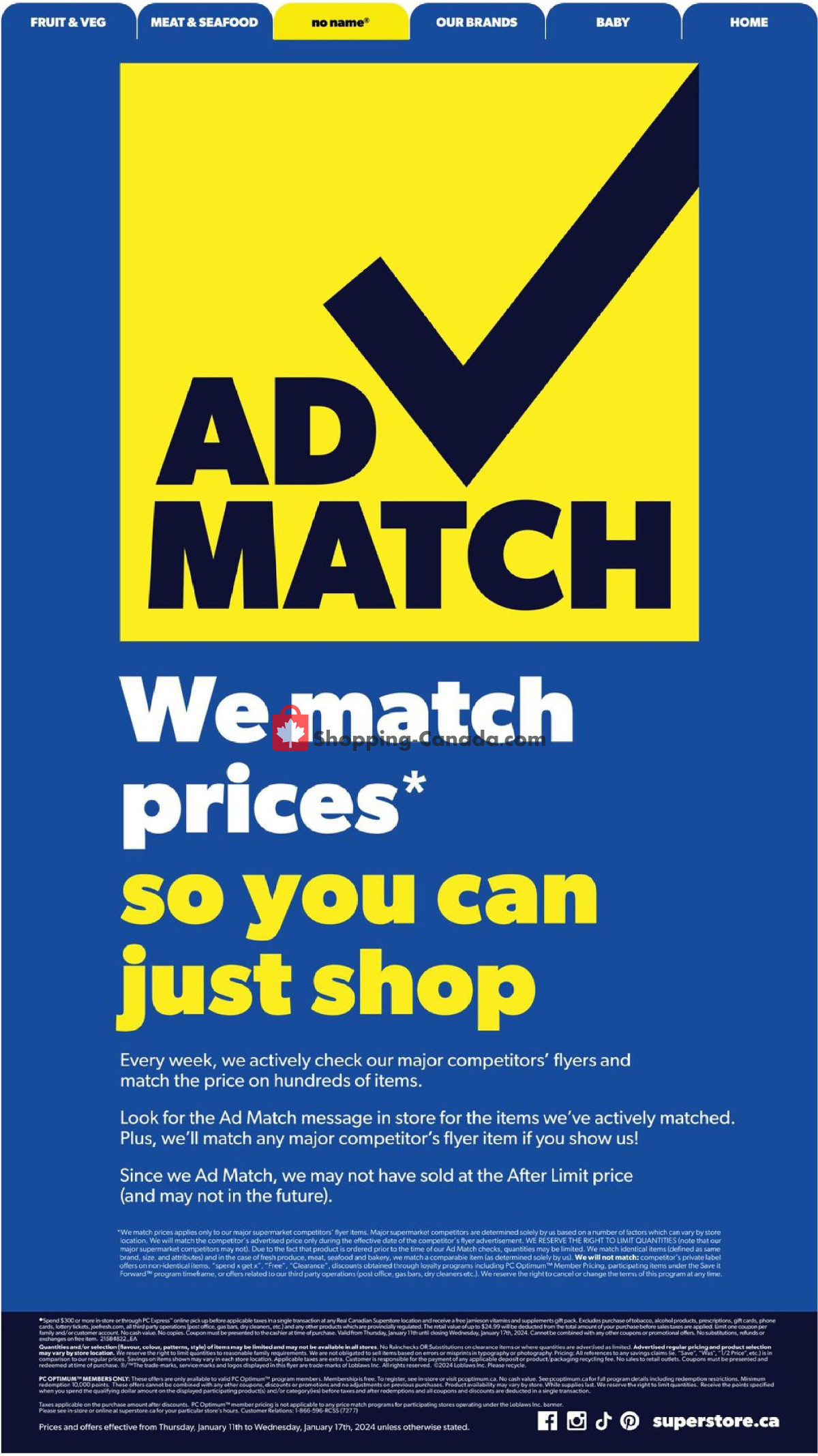 Real Canadian Superstore flyer from Thursday January 11, 2024 to Wednesday January 17, 2024 - page 29