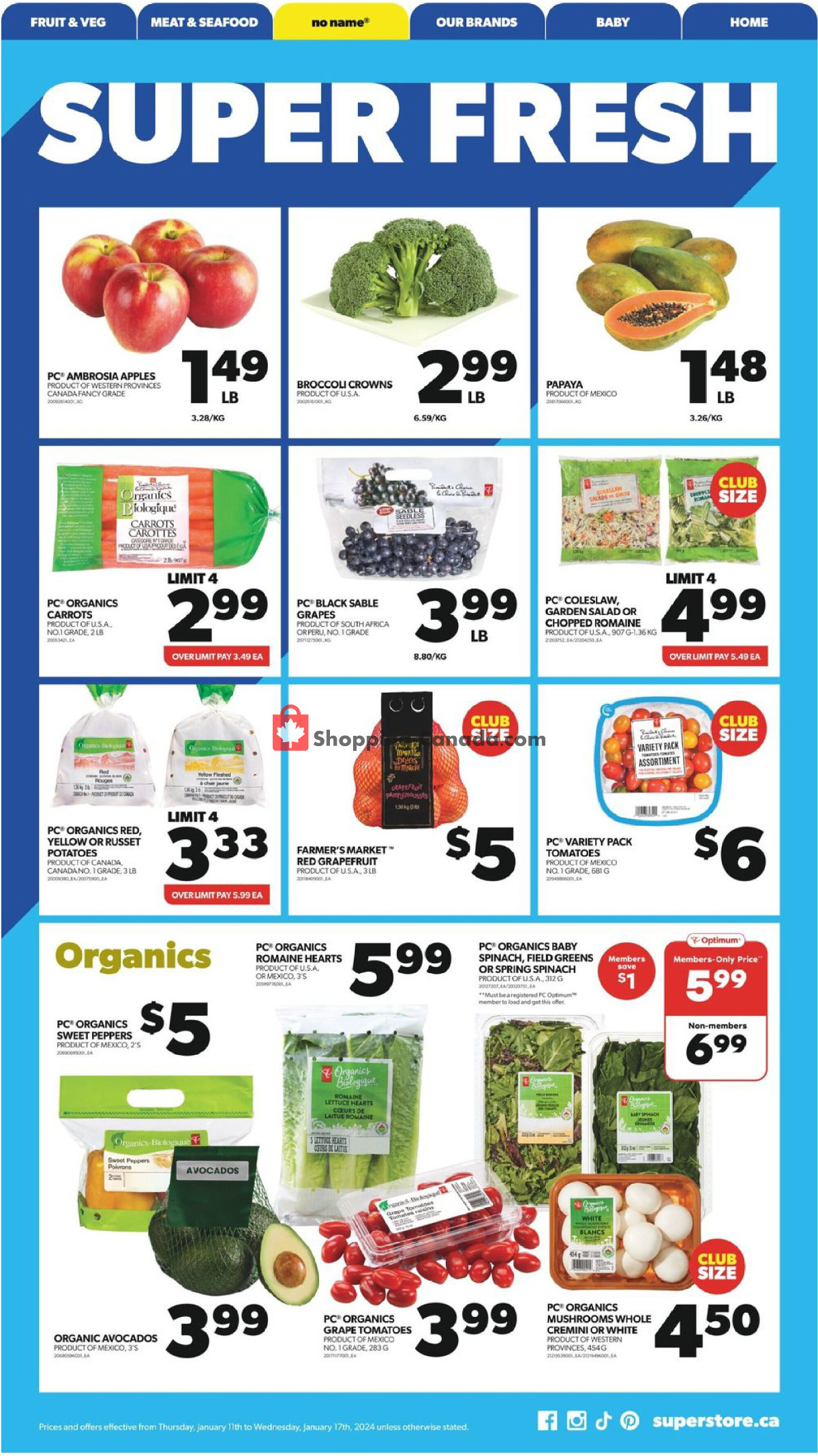 Real Canadian Superstore flyer from Thursday January 11, 2024 to Wednesday January 17, 2024 - page 4