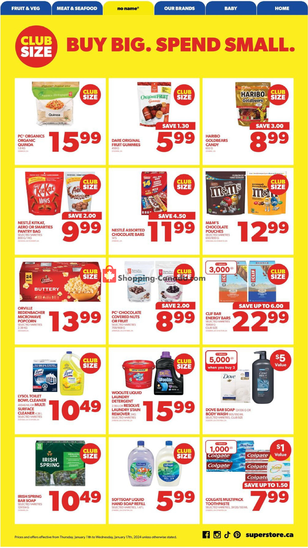 Real Canadian Superstore flyer from Thursday January 11, 2024 to Wednesday January 17, 2024 - page 15