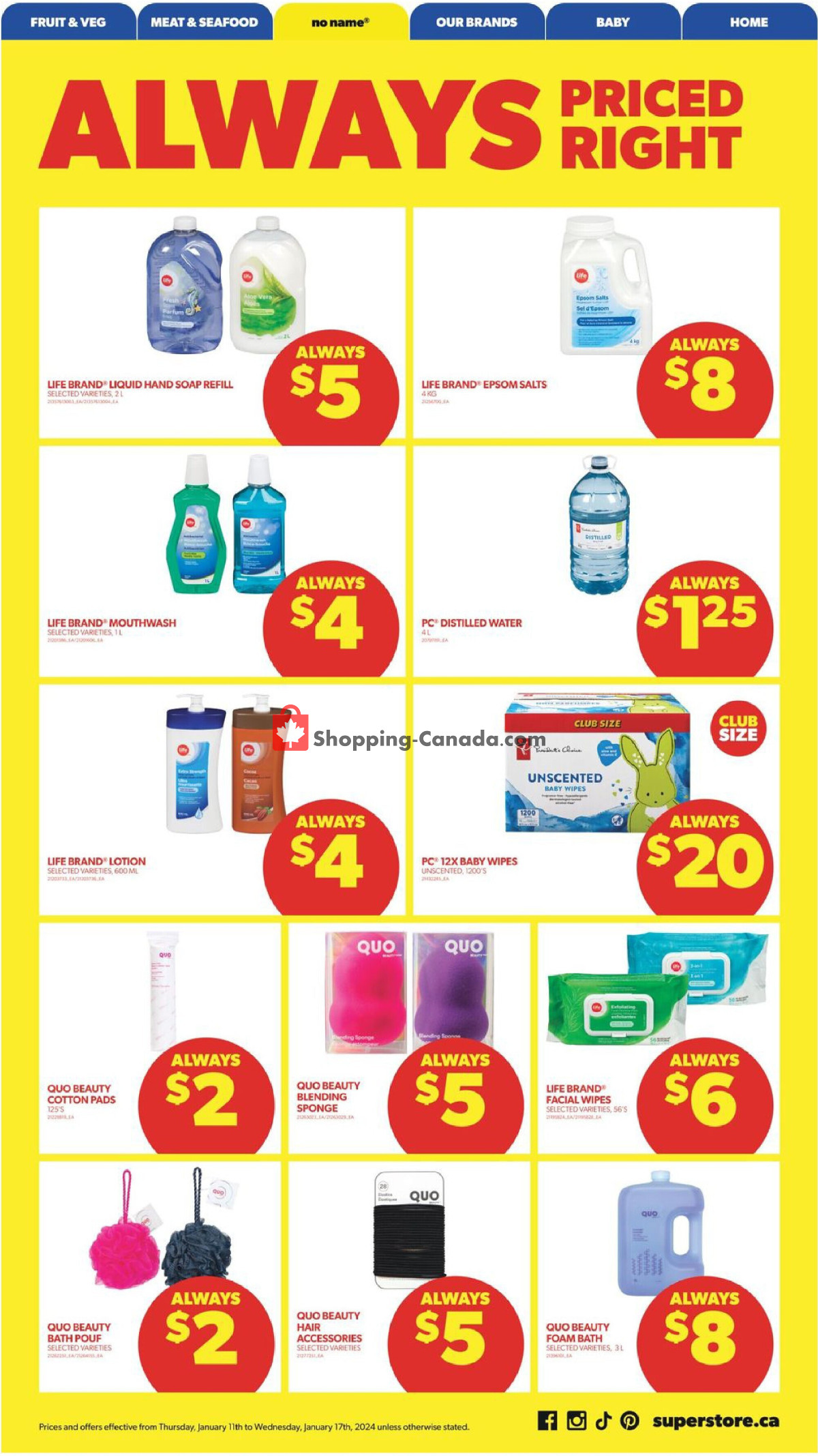 Real Canadian Superstore flyer from Thursday January 11, 2024 to Wednesday January 17, 2024 - page 19