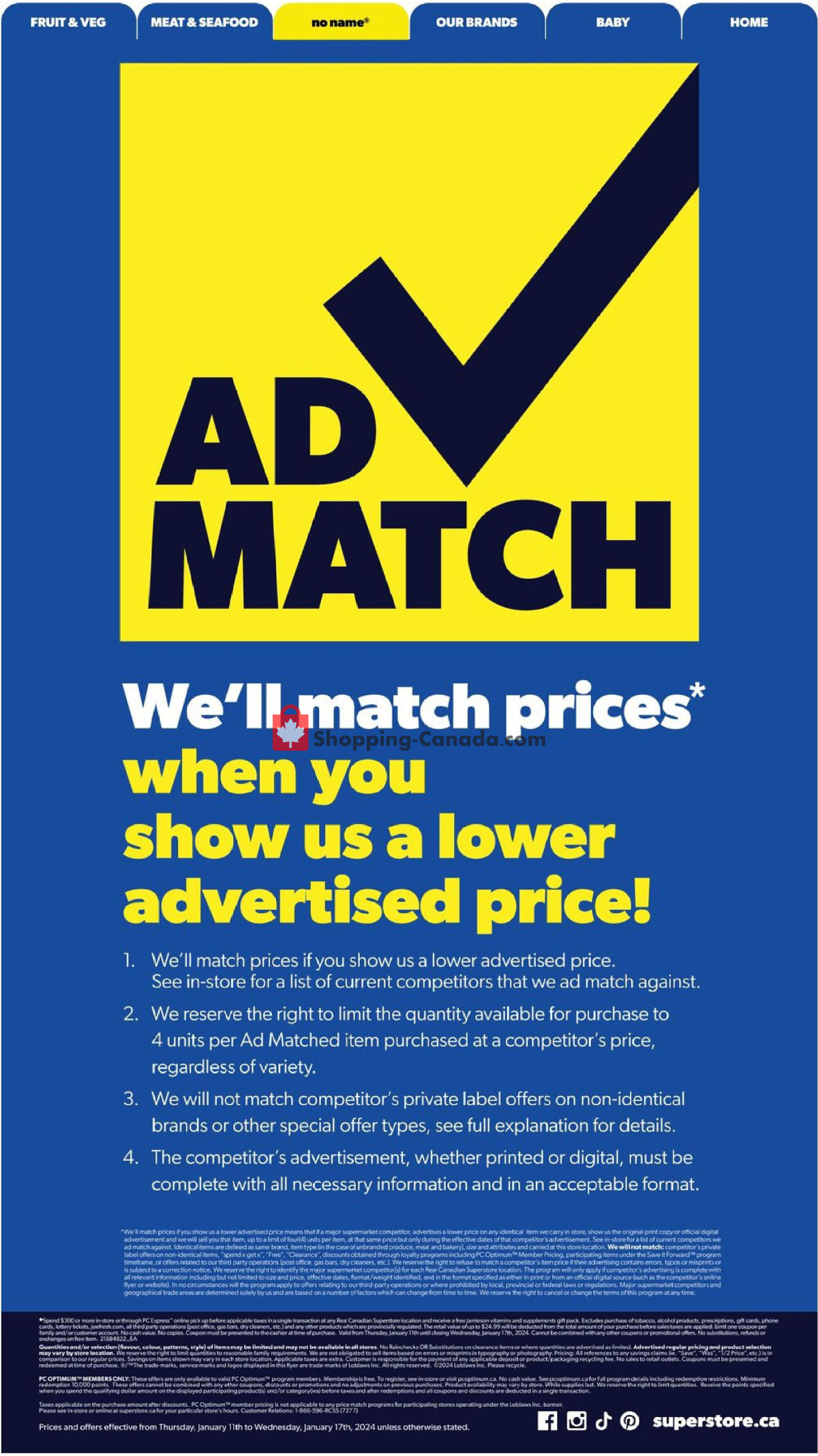 Real Canadian Superstore flyer from Thursday January 11, 2024 to Wednesday January 17, 2024 - page 26