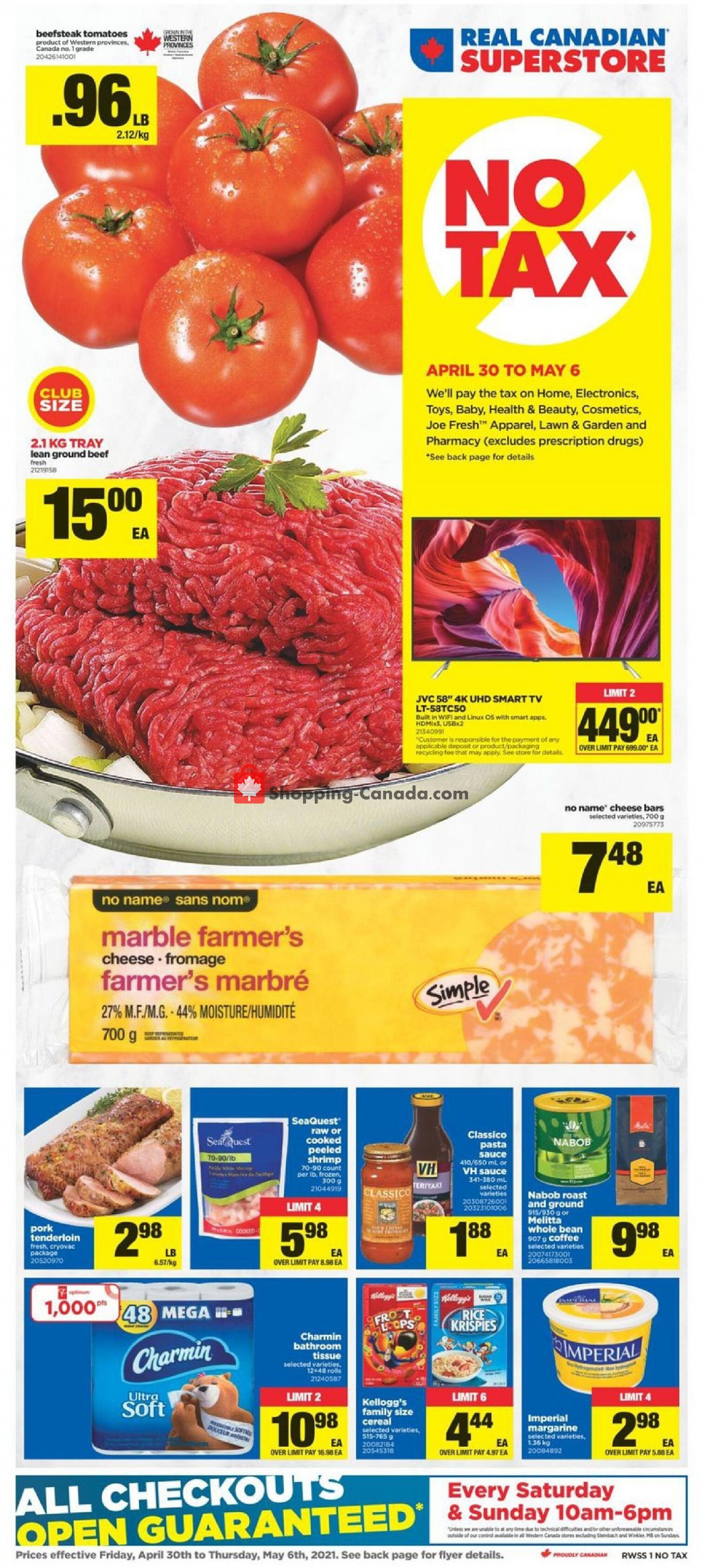 Real Canadian Superstore flyer from Friday April 30, 2021 to Thursday May 6, 2021 - page 1