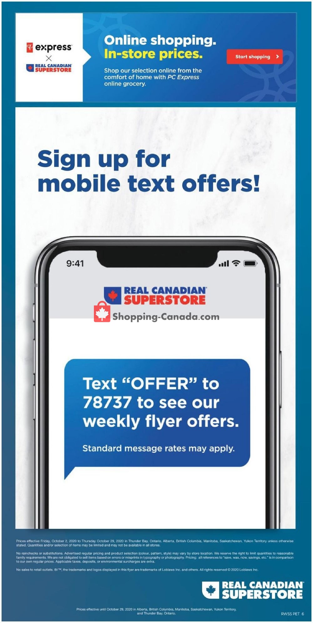 Real Canadian Superstore flyer from Friday October 2, 2020 to Thursday October 29, 2020 - page 6