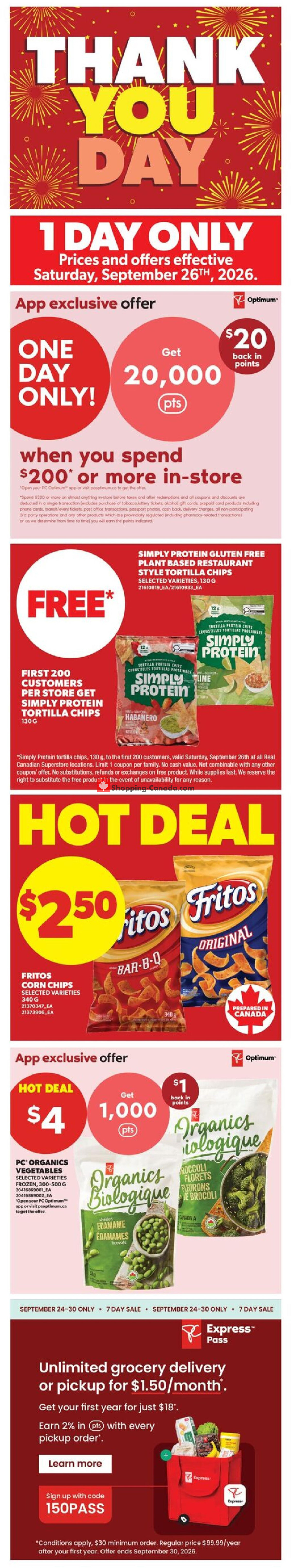 Real Canadian Superstore flyer from Thursday September 24, 2026 to Wednesday September 30, 2026 - page 2