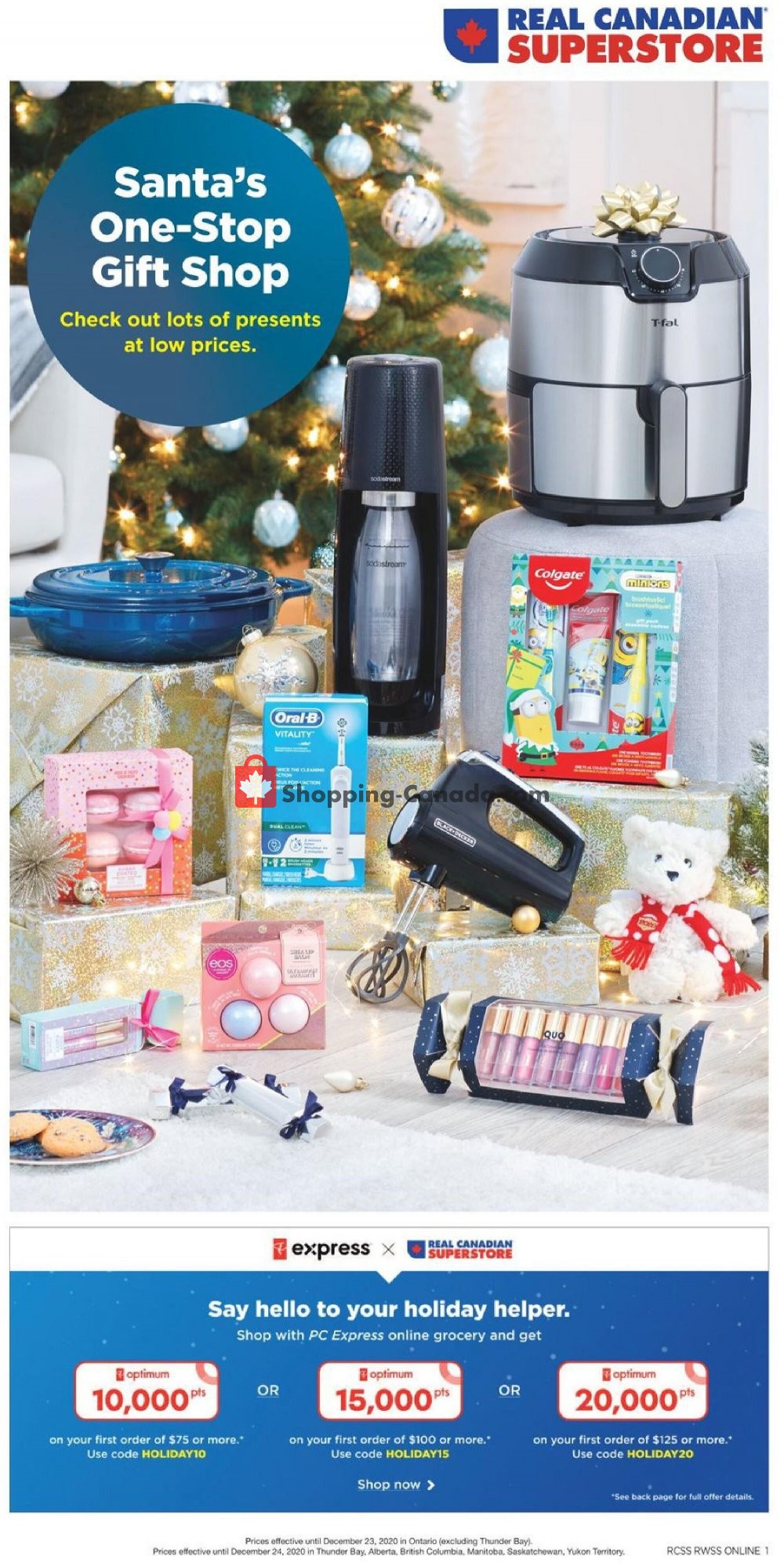 Real Canadian Superstore flyer from Thursday December 10, 2020 to Thursday December 24, 2020 - page 1