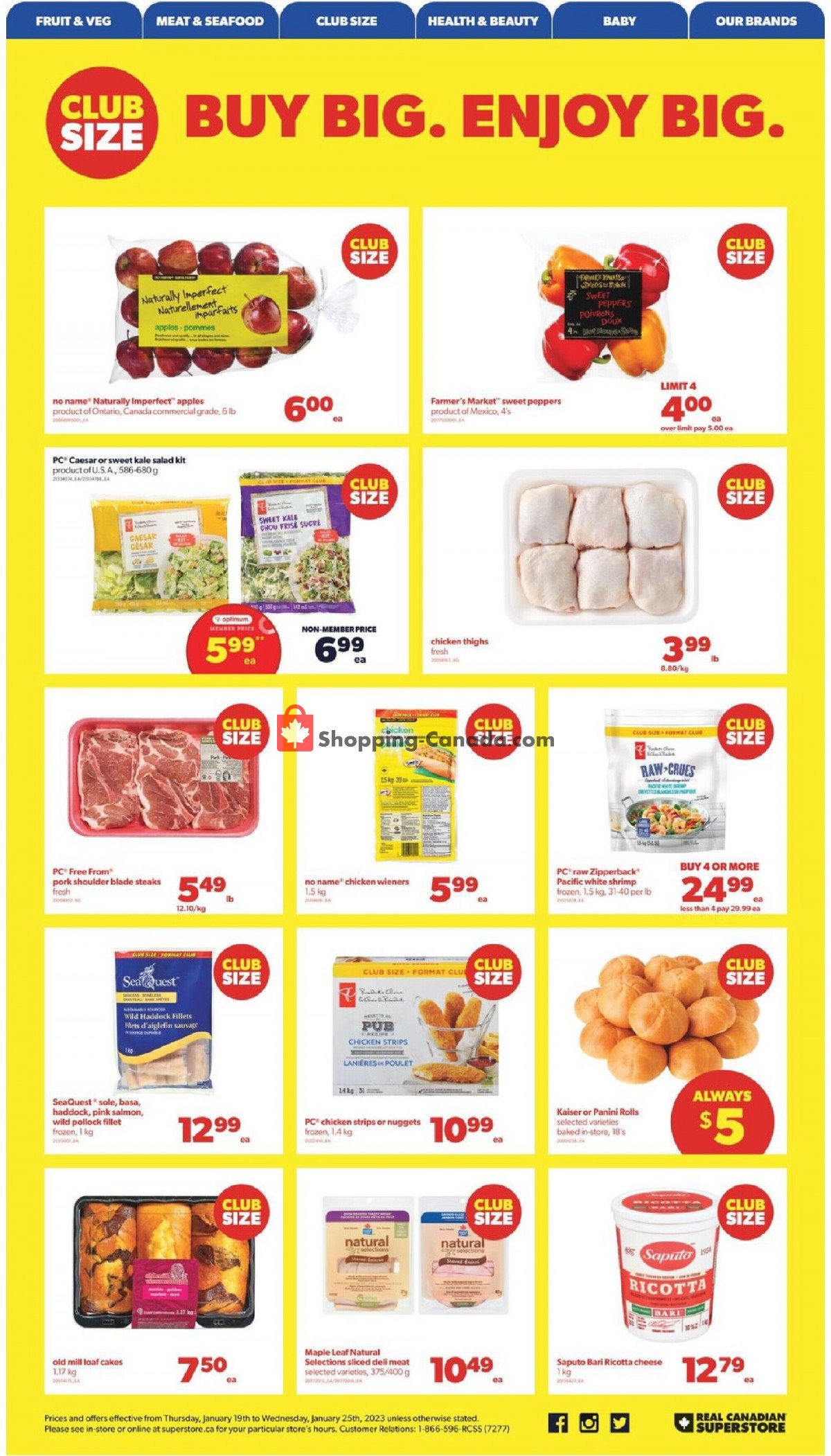 Real Canadian Superstore flyer from Thursday January 19, 2023 to Wednesday January 25, 2023 - page 6