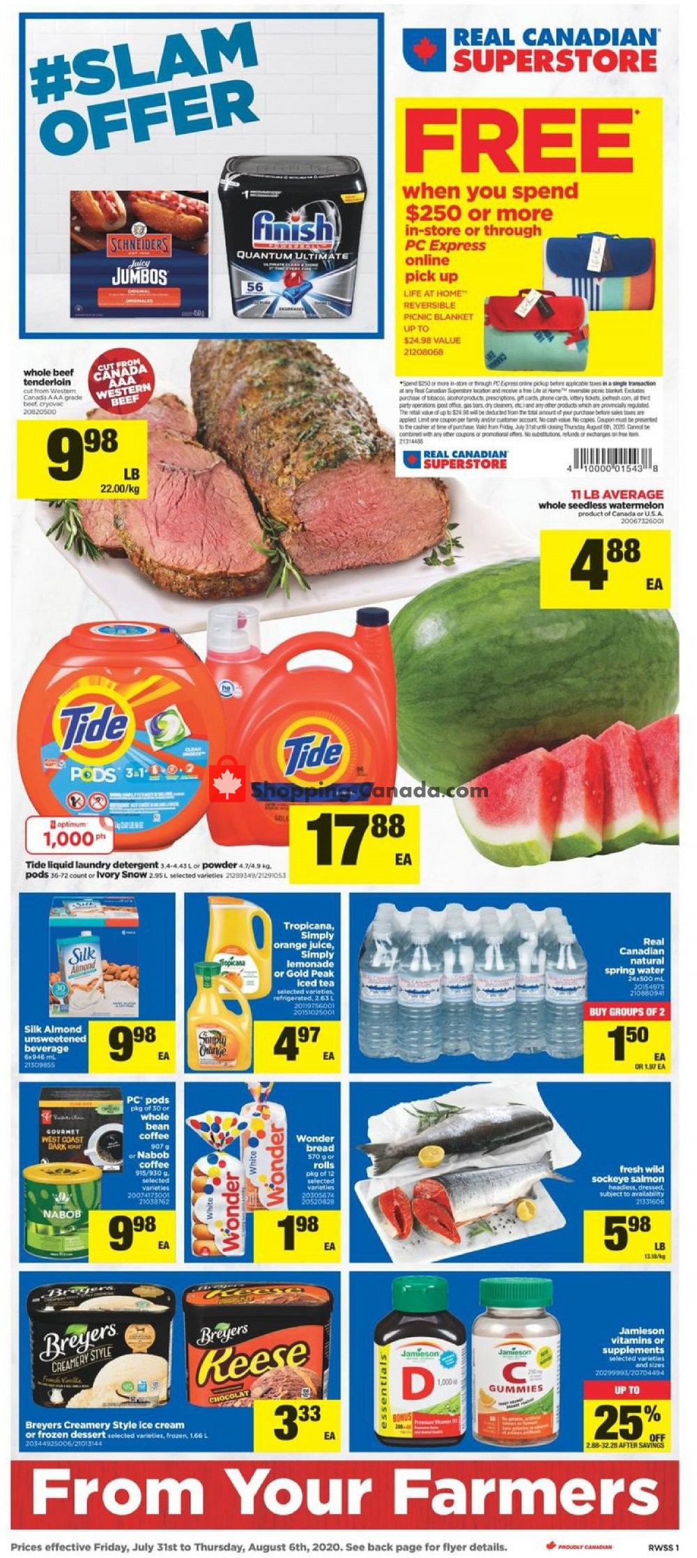 Real Canadian Superstore flyer from Friday July 31, 2020 to Thursday August 6, 2020 - page 1