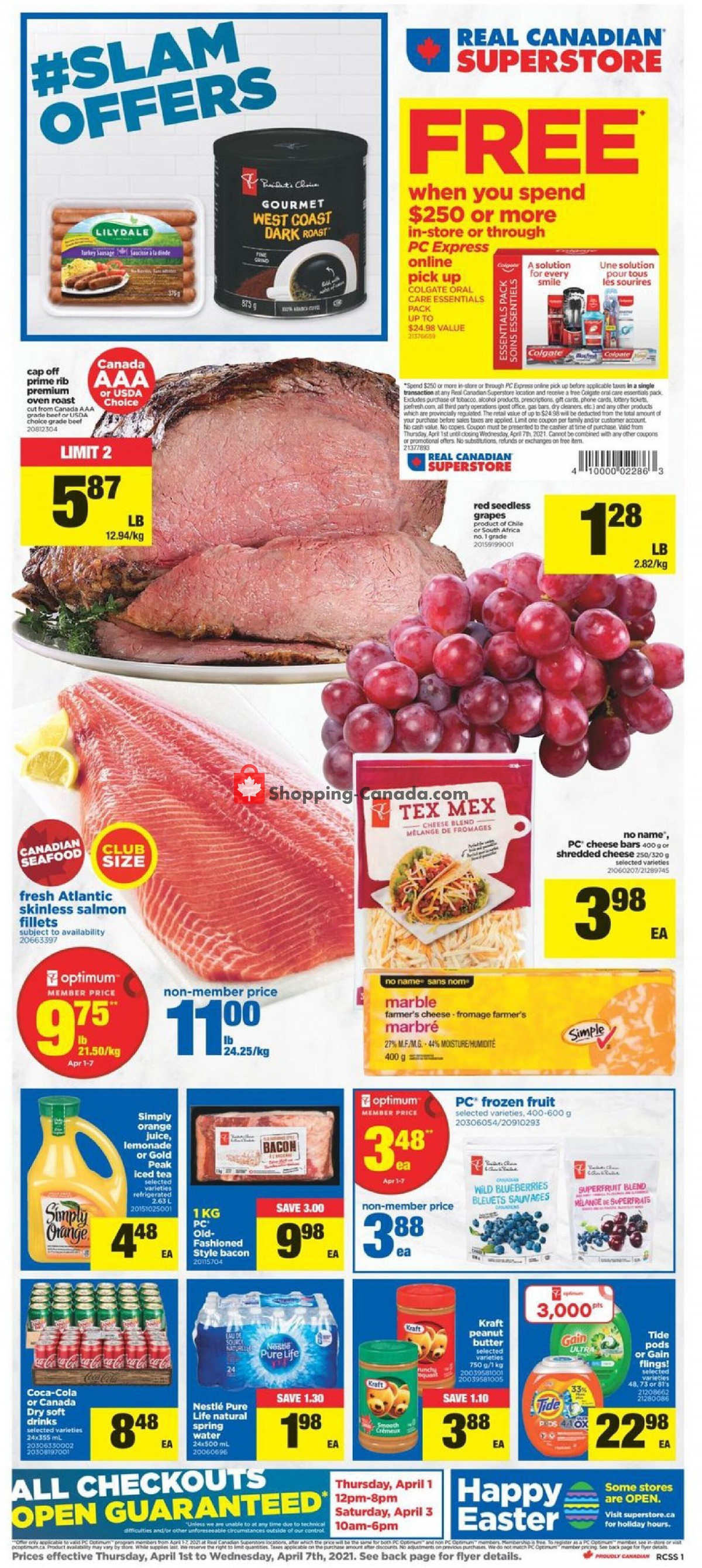 Real Canadian Superstore flyer from Thursday April 1, 2021 to Wednesday April 7, 2021 - page 1