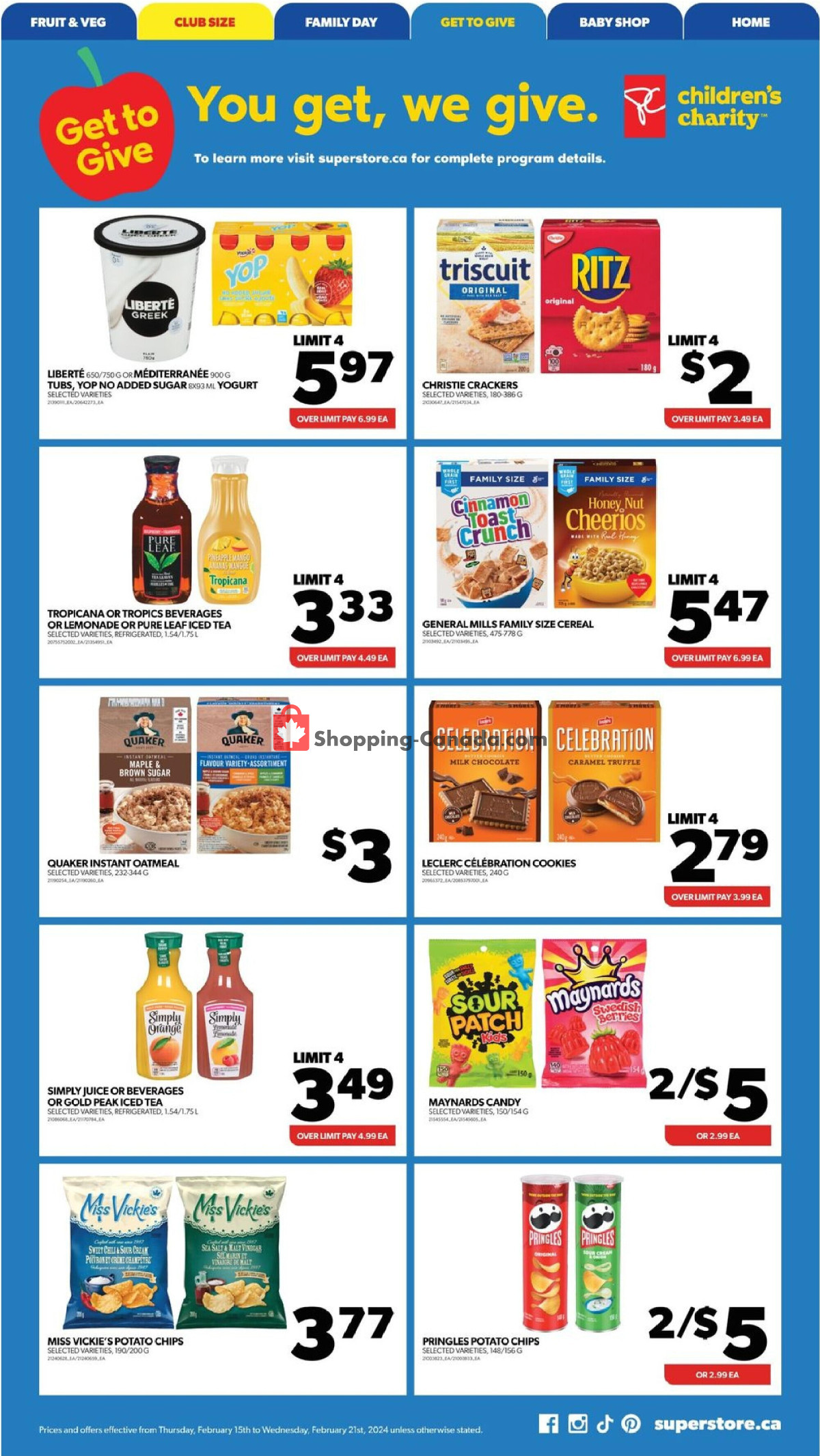 Real Canadian Superstore flyer from Thursday February 15, 2024 to Wednesday February 21, 2024 - page 14