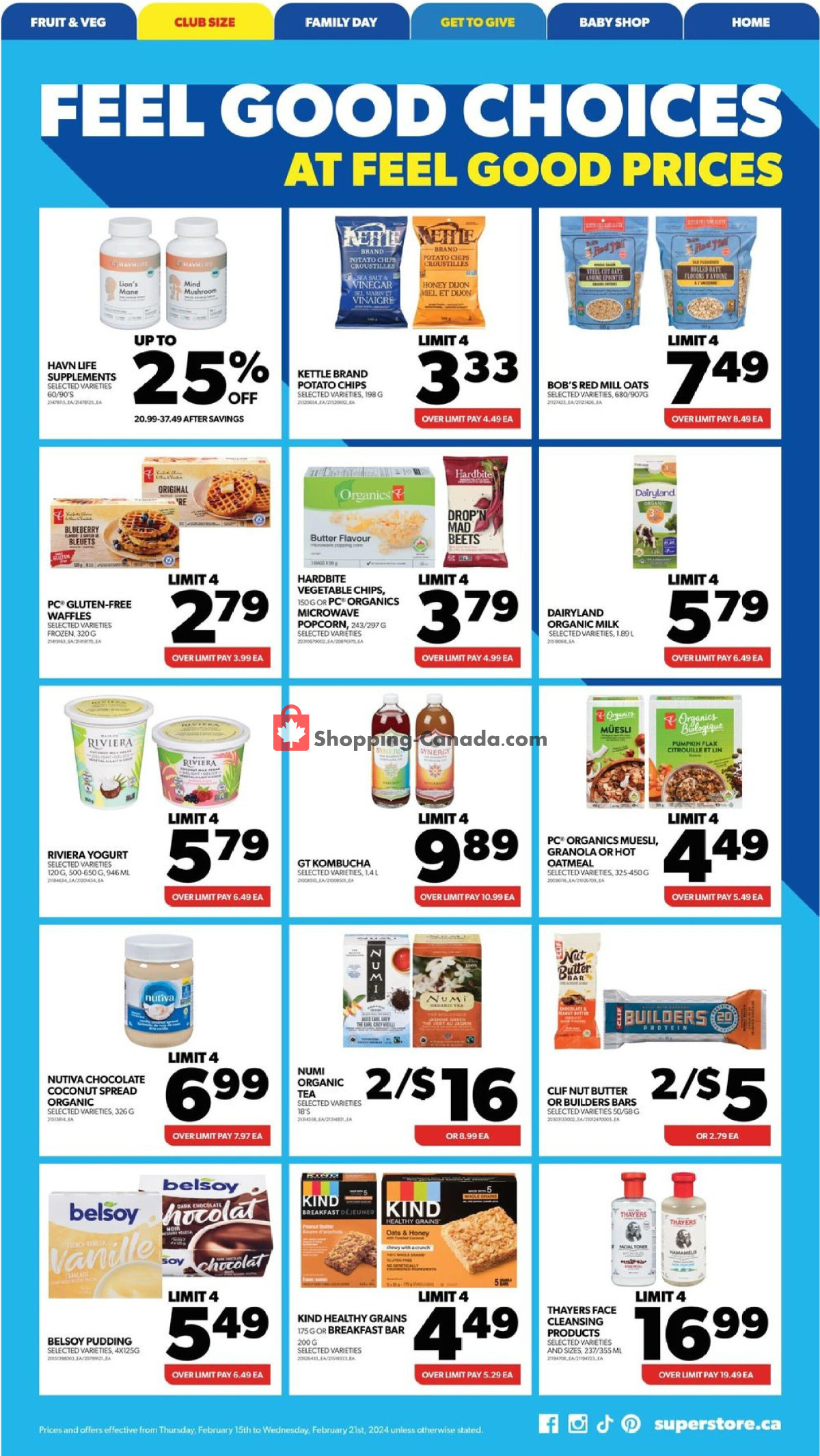 Real Canadian Superstore flyer from Thursday February 15, 2024 to Wednesday February 21, 2024 - page 20