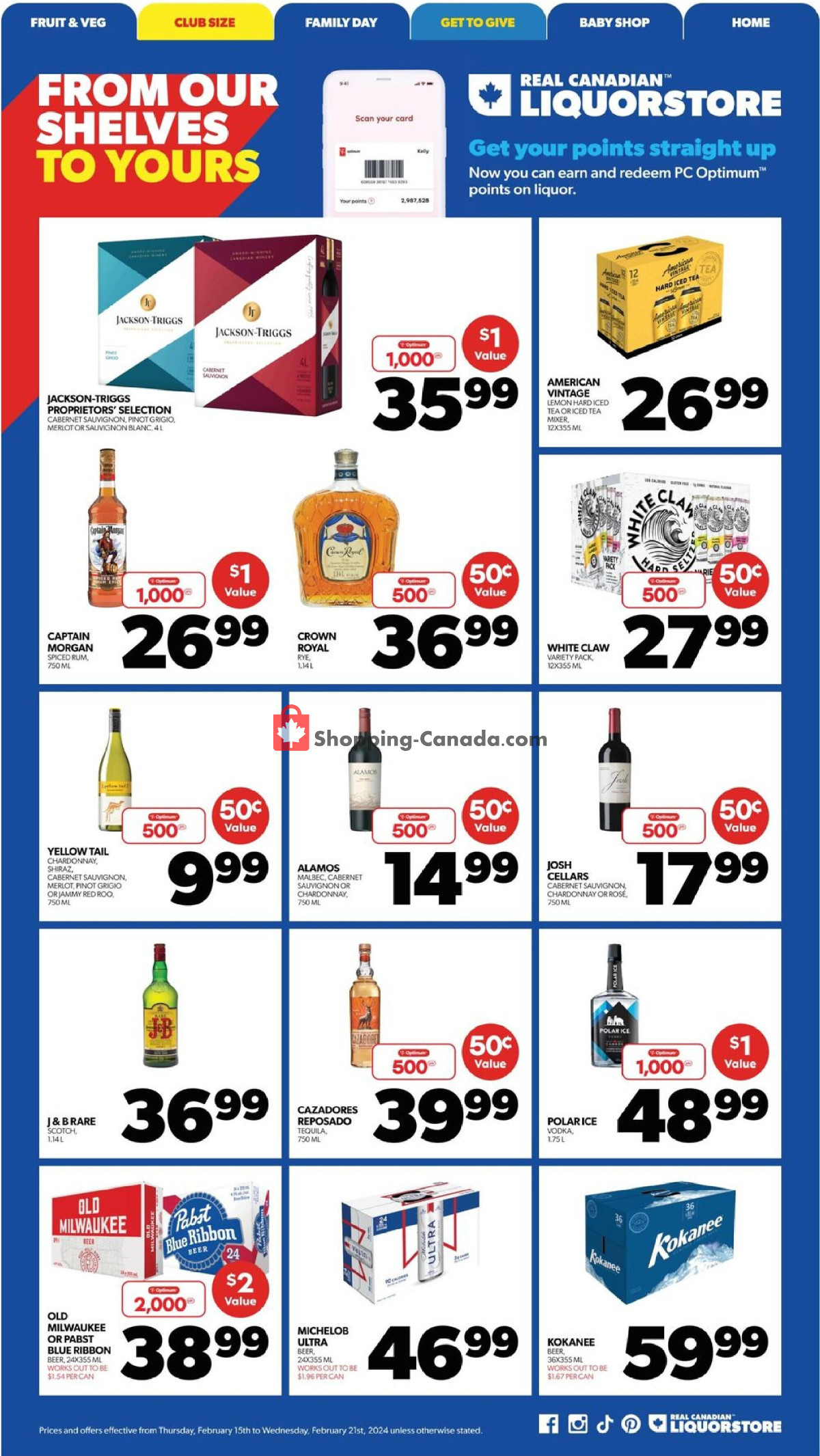 Real Canadian Superstore flyer from Thursday February 15, 2024 to Wednesday February 21, 2024 - page 21