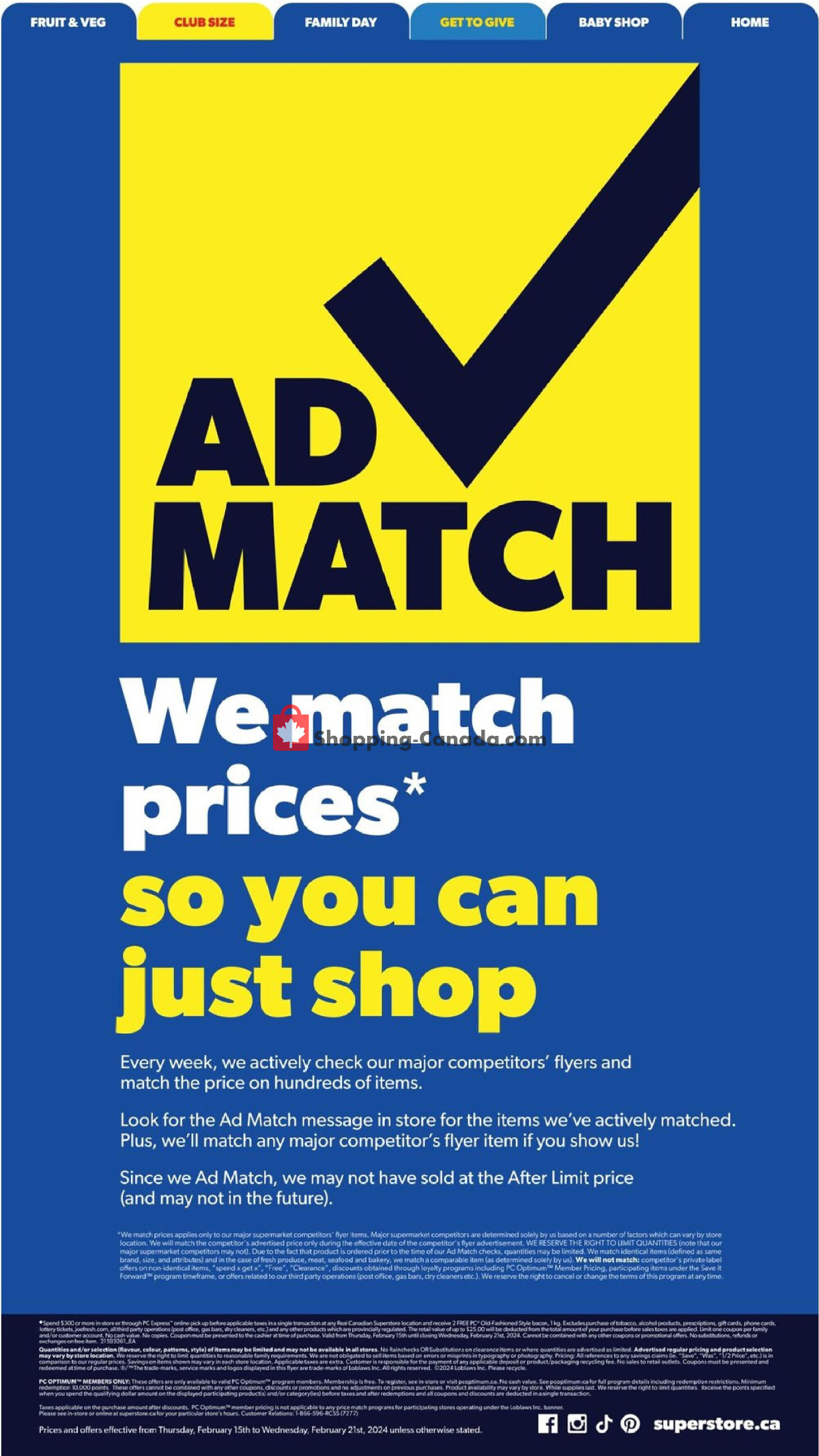 Real Canadian Superstore flyer from Thursday February 15, 2024 to Wednesday February 21, 2024 - page 29