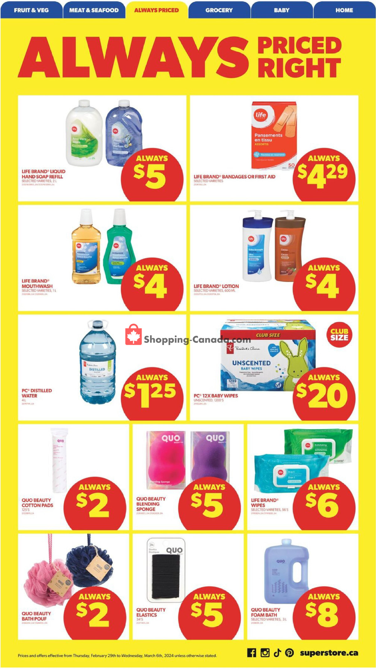 Real Canadian Superstore flyer from Thursday February 29, 2024 to Wednesday March 6, 2024 - page 12