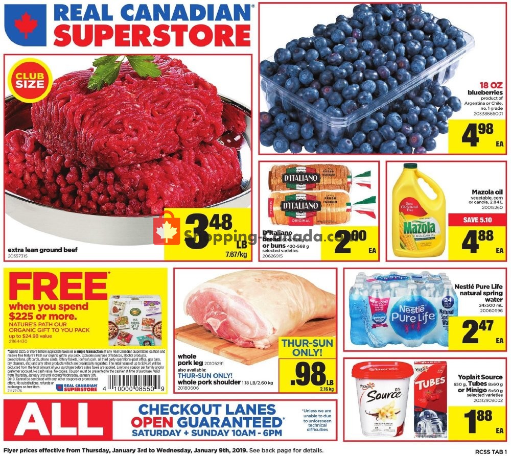 Real Canadian Superstore flyer from Thursday January 3, 2019 to Wednesday January 9, 2019 - page 1