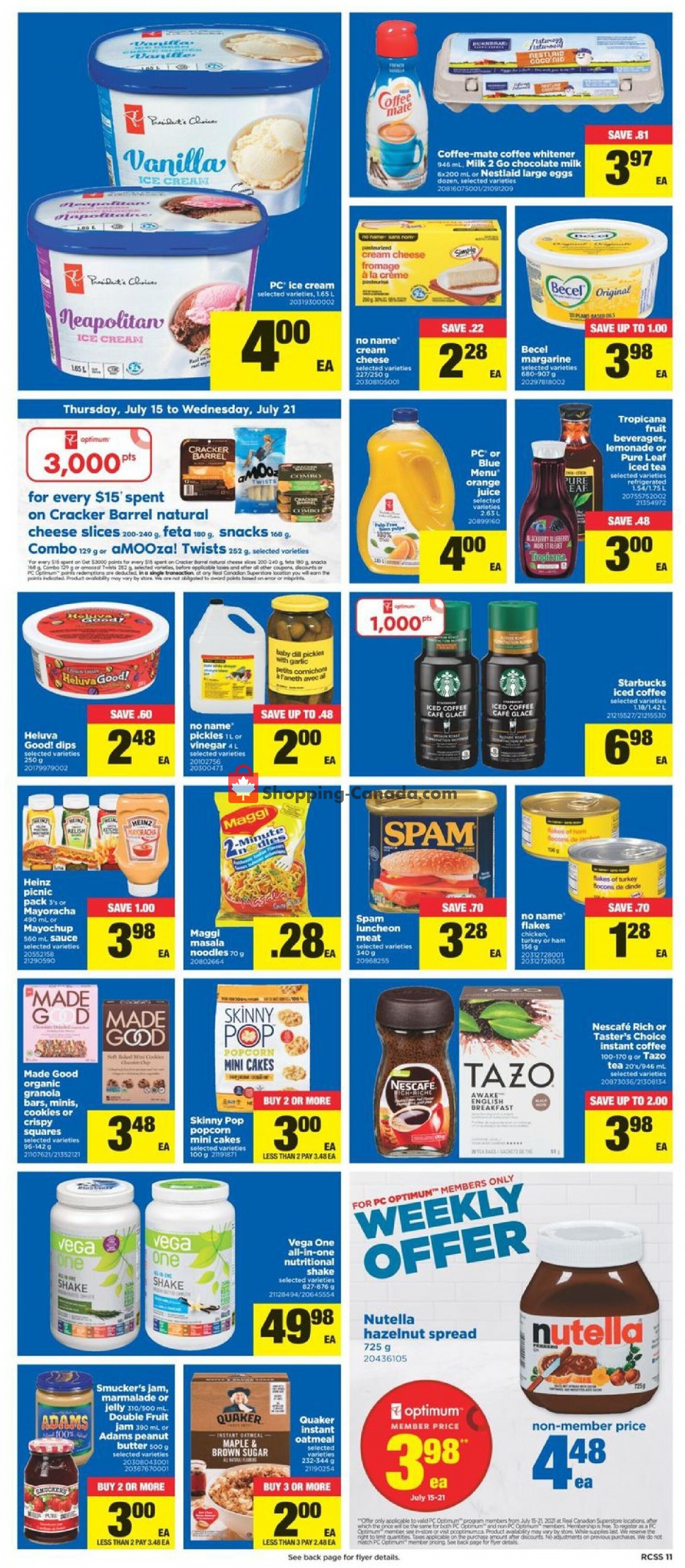 Real Canadian Superstore flyer from Thursday July 15, 2021 to Wednesday July 21, 2021 - page 11