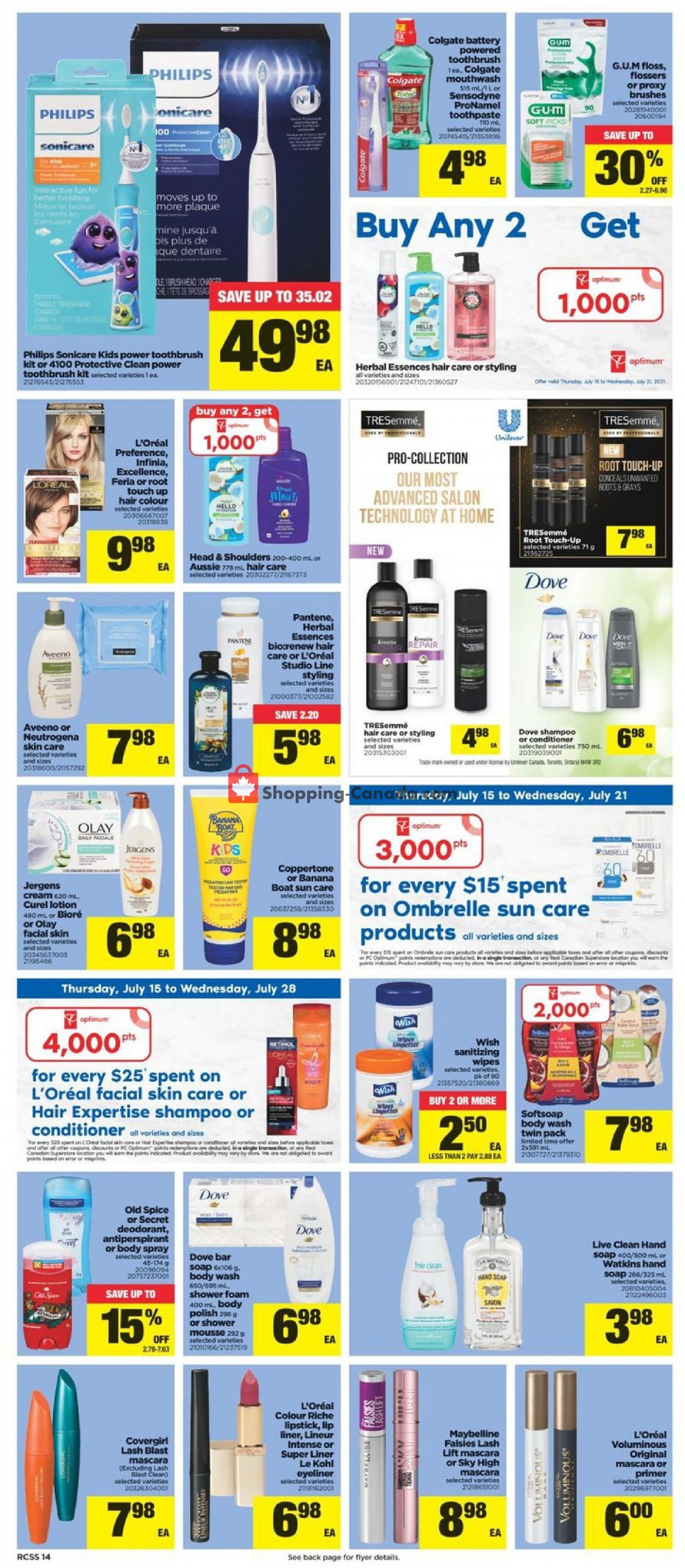 Real Canadian Superstore flyer from Thursday July 15, 2021 to Wednesday July 21, 2021 - page 14