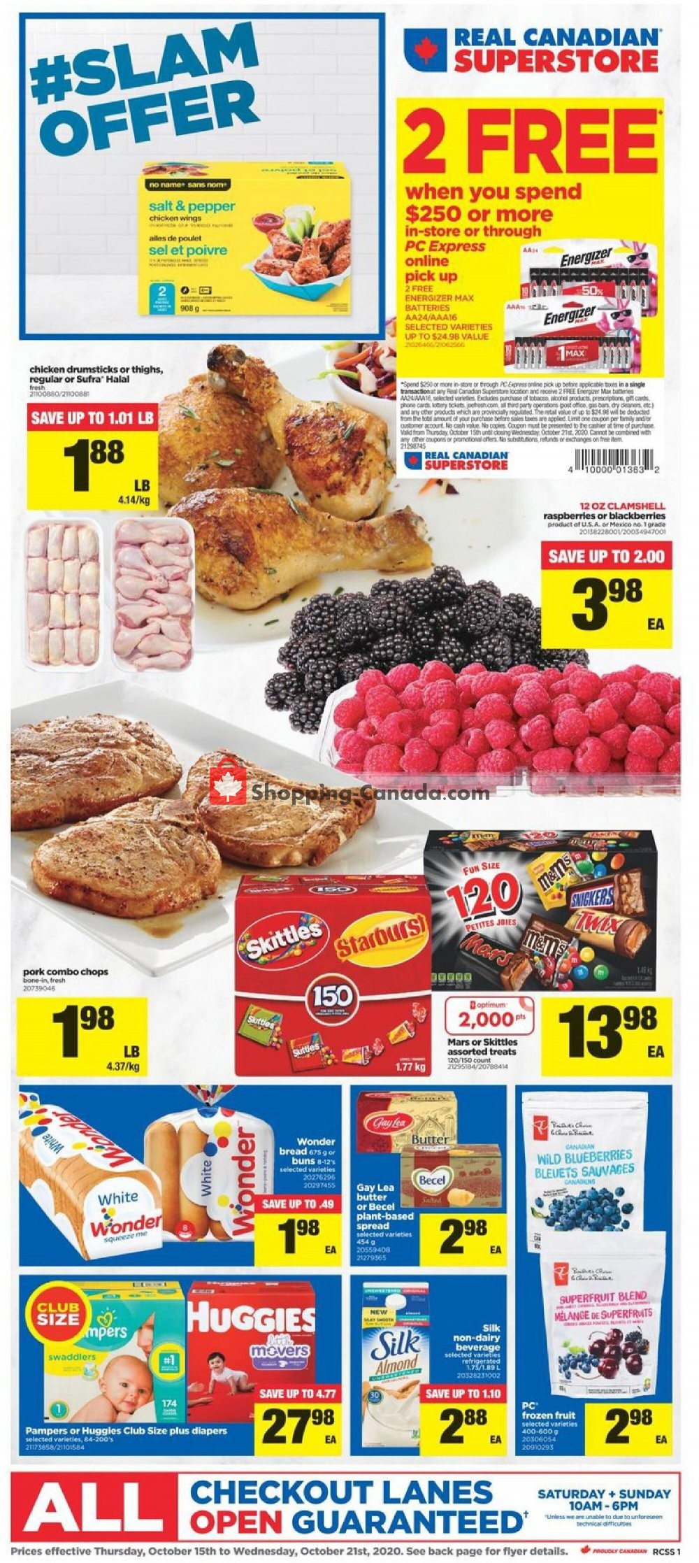 Real Canadian Superstore flyer from Thursday October 15, 2020 to Wednesday October 21, 2020 - page 1