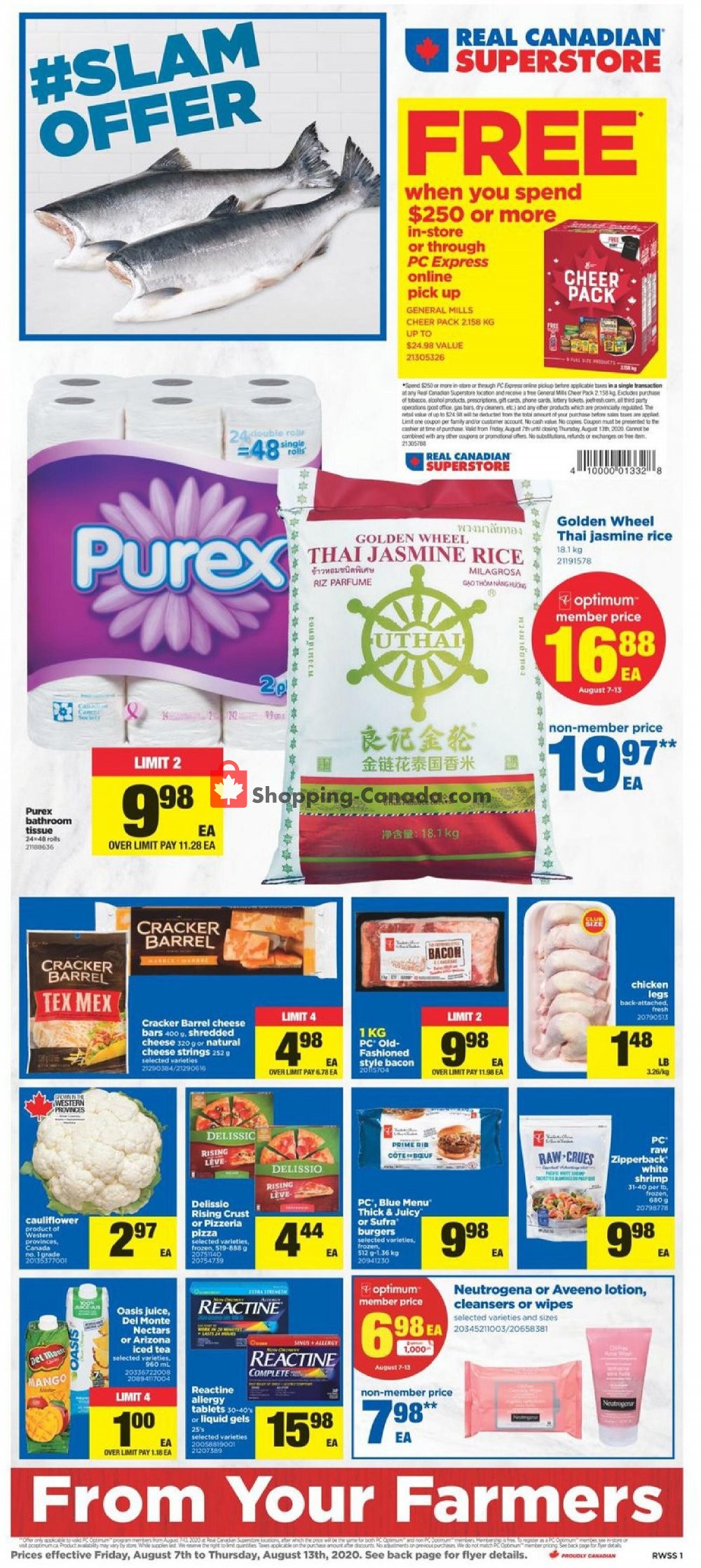 Real Canadian Superstore flyer from Friday August 7, 2020 to Thursday August 13, 2020 - page 1