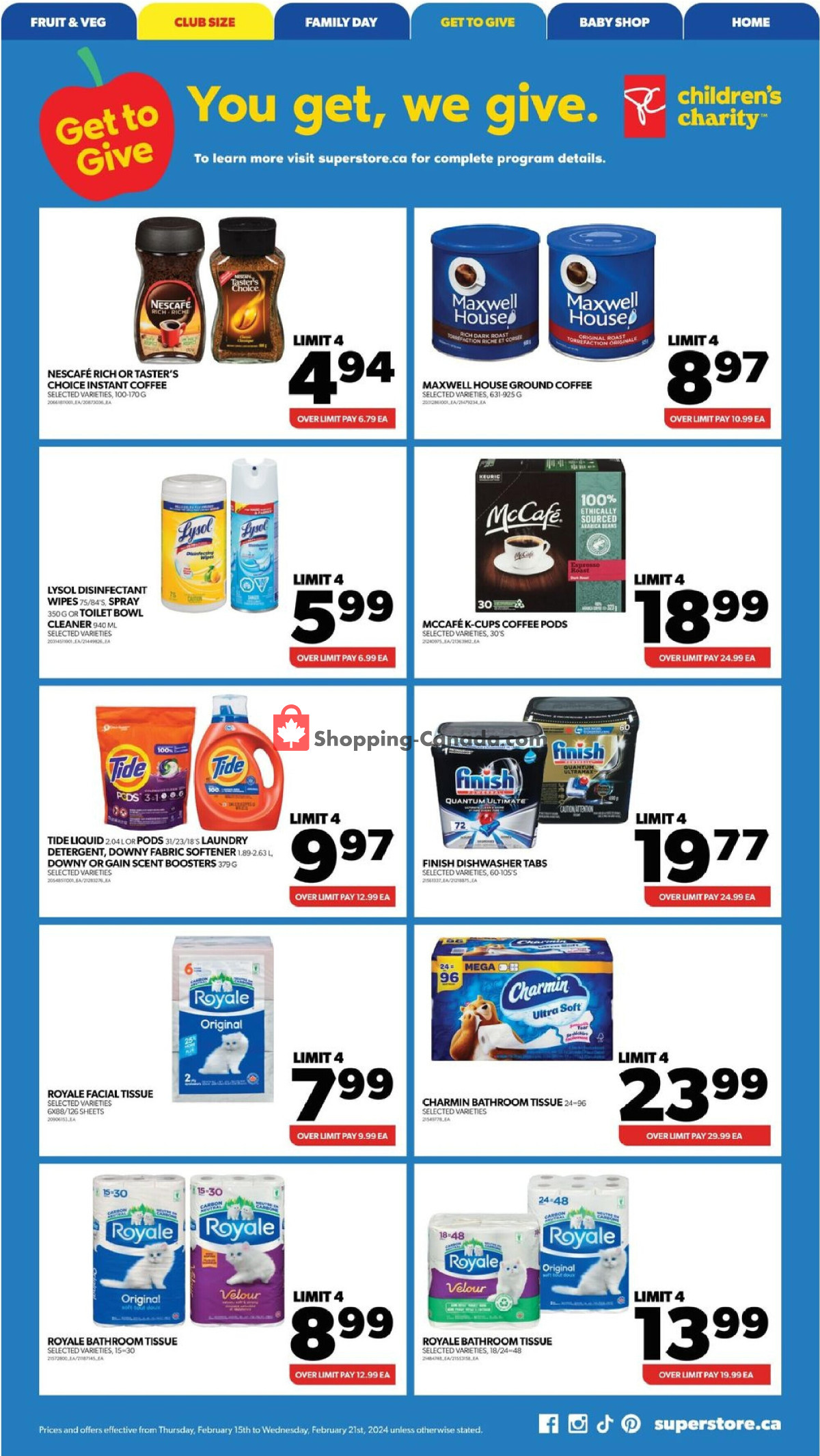 Real Canadian Superstore flyer from Thursday February 15, 2024 to Wednesday February 21, 2024 - page 15
