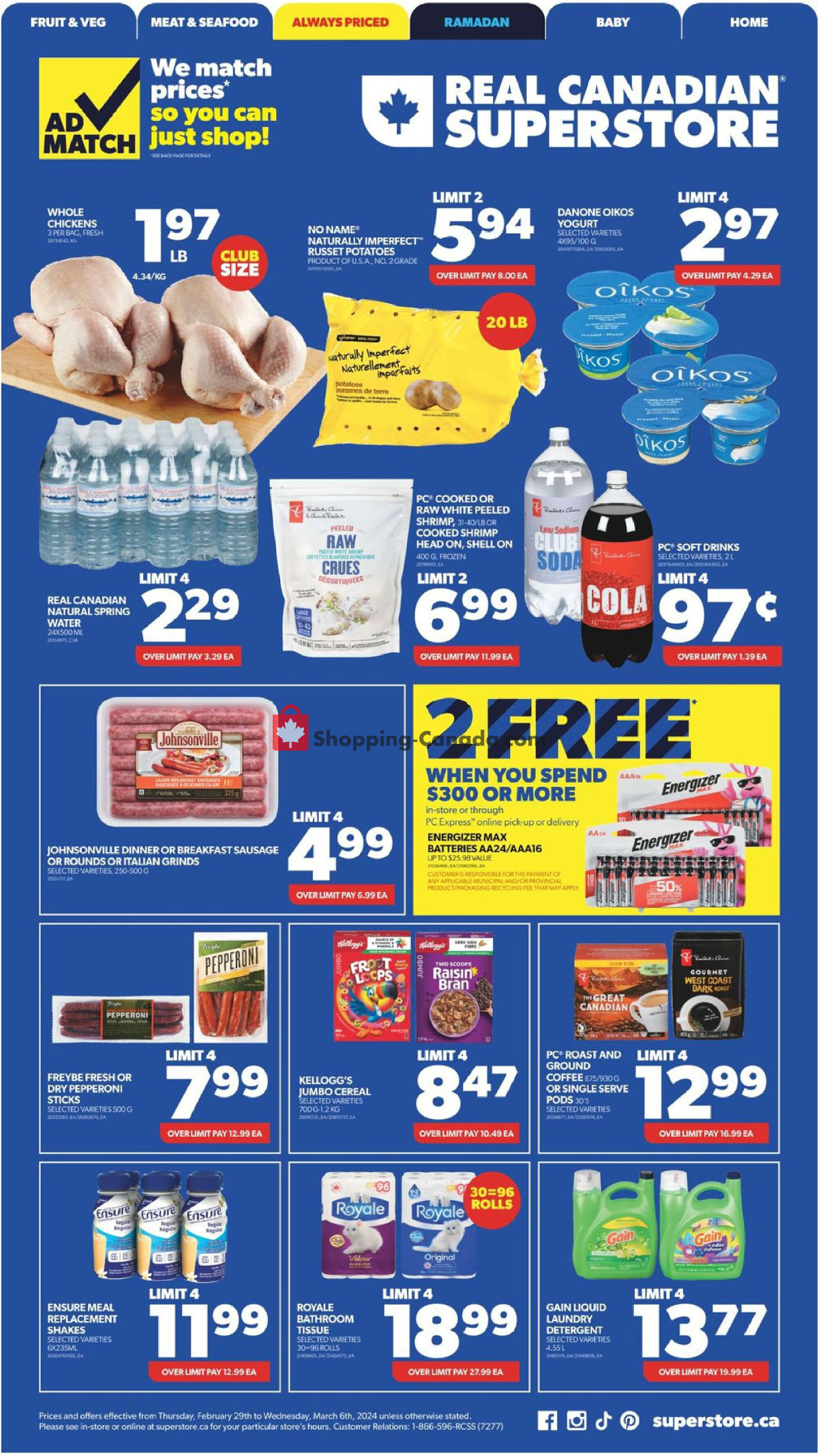 Real Canadian Superstore flyer from Thursday February 29, 2024 to Wednesday March 6, 2024 - page 2