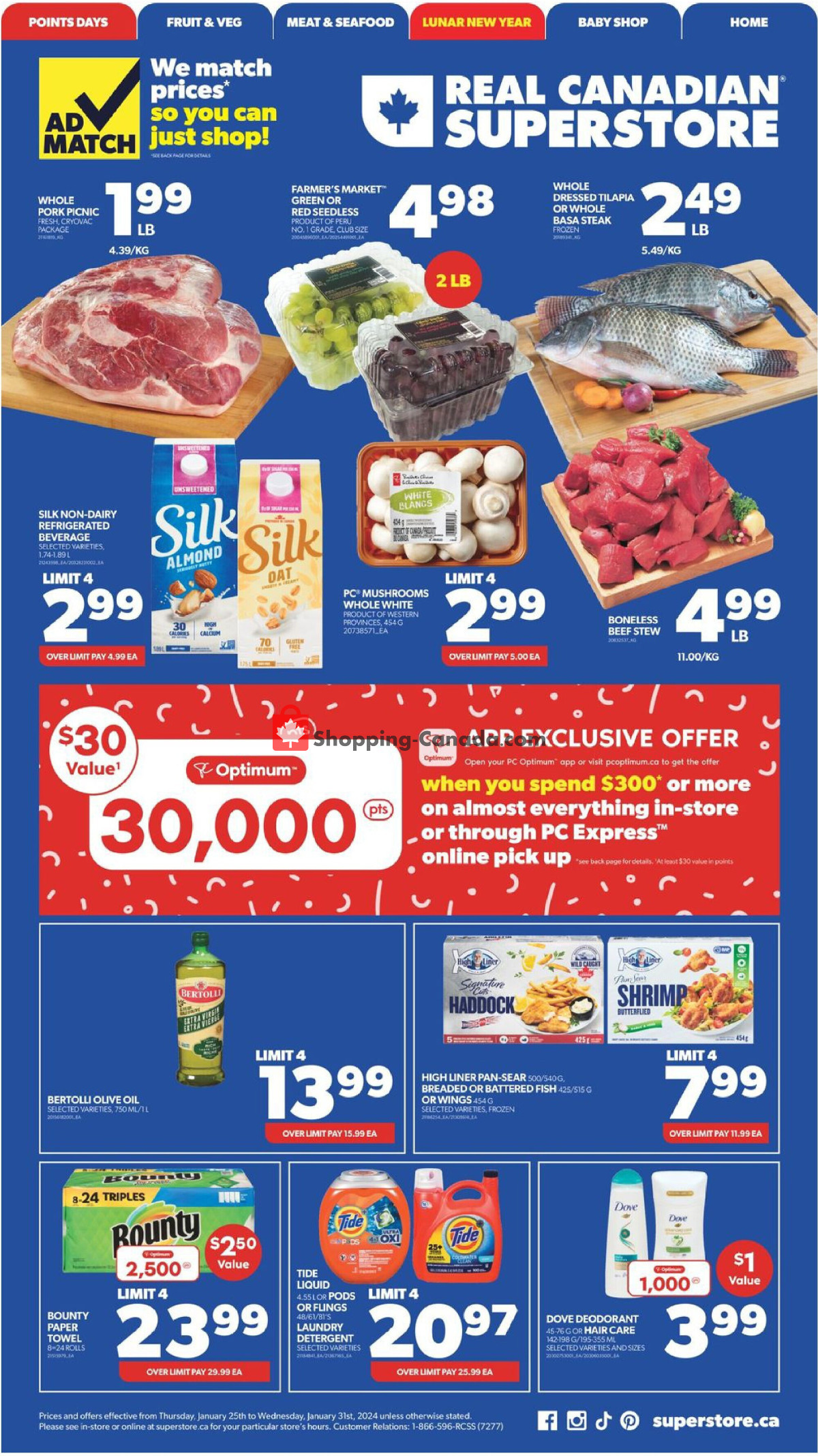 Real Canadian Superstore flyer from Thursday January 25, 2024 to Wednesday January 31, 2024 - page 2