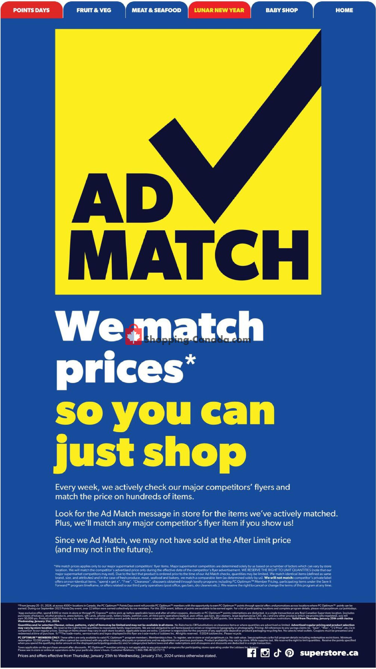 Real Canadian Superstore flyer from Thursday January 25, 2024 to Wednesday January 31, 2024 - page 34