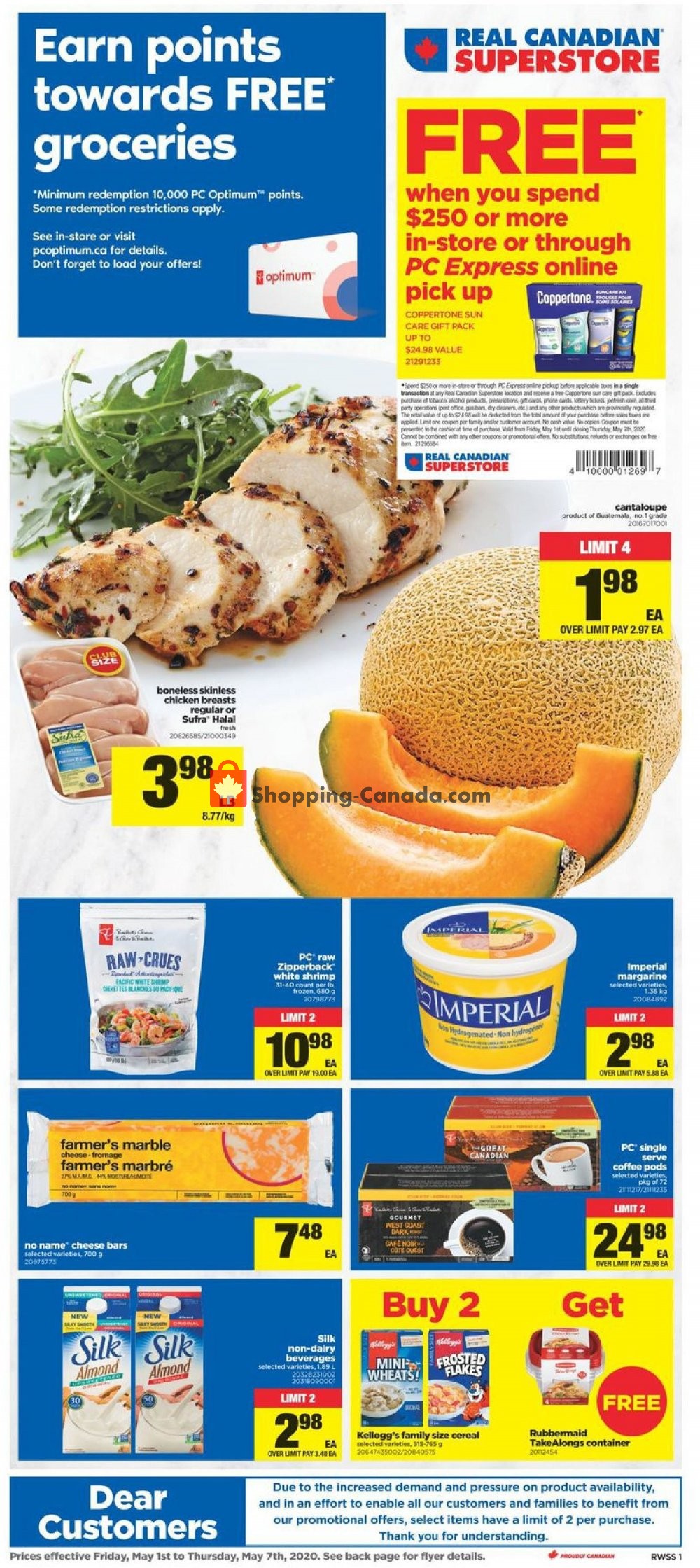 Real Canadian Superstore flyer from Friday May 1, 2020 to Thursday May 7, 2020 - page 1