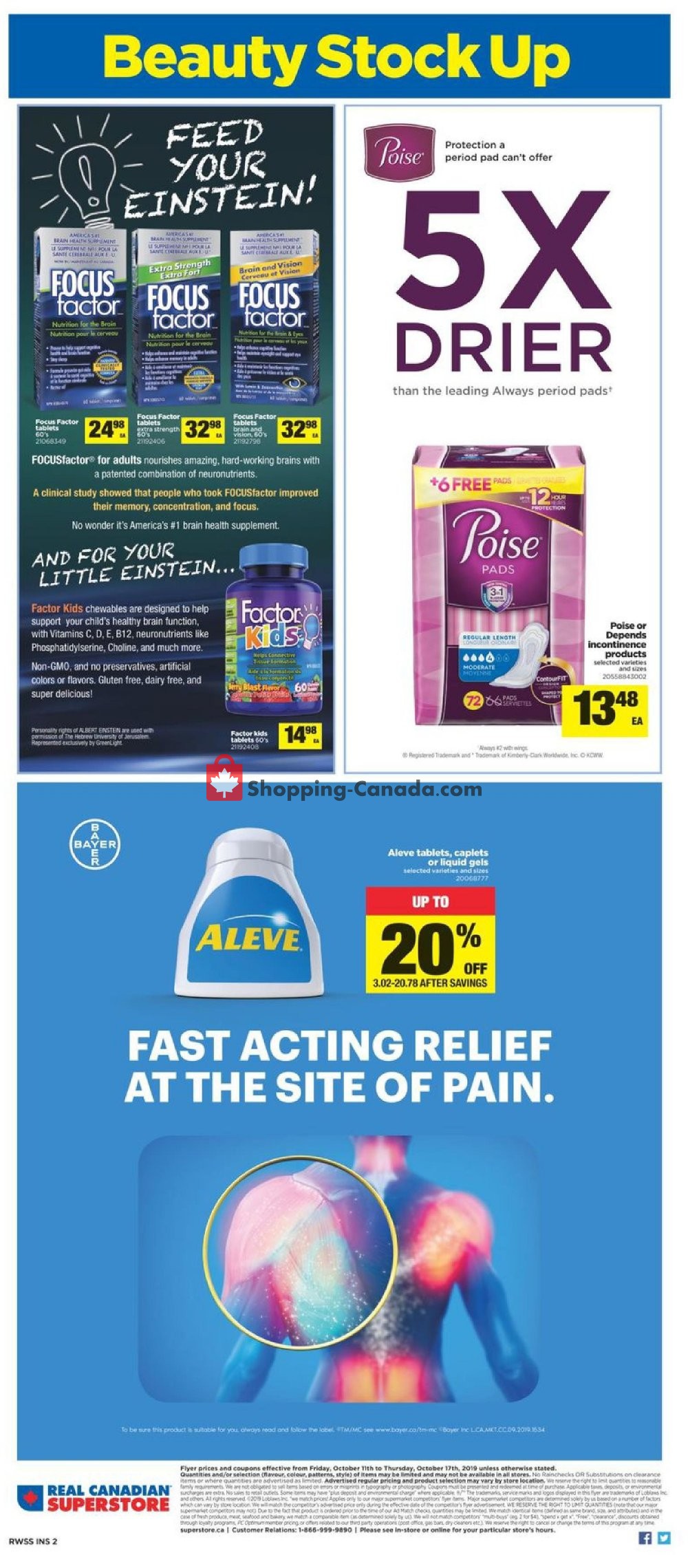 Real Canadian Superstore flyer from Friday October 11, 2019 to Thursday October 17, 2019 - page 18