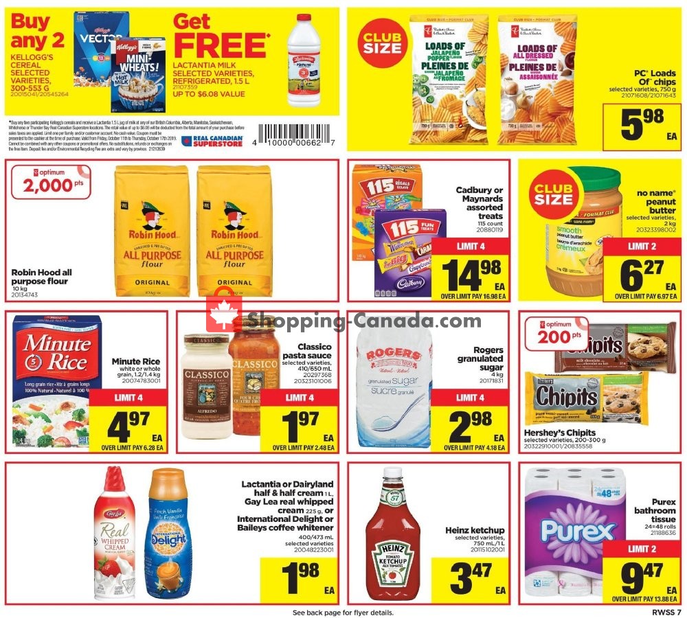 Real Canadian Superstore flyer from Friday October 11, 2019 to Thursday October 17, 2019 - page 7