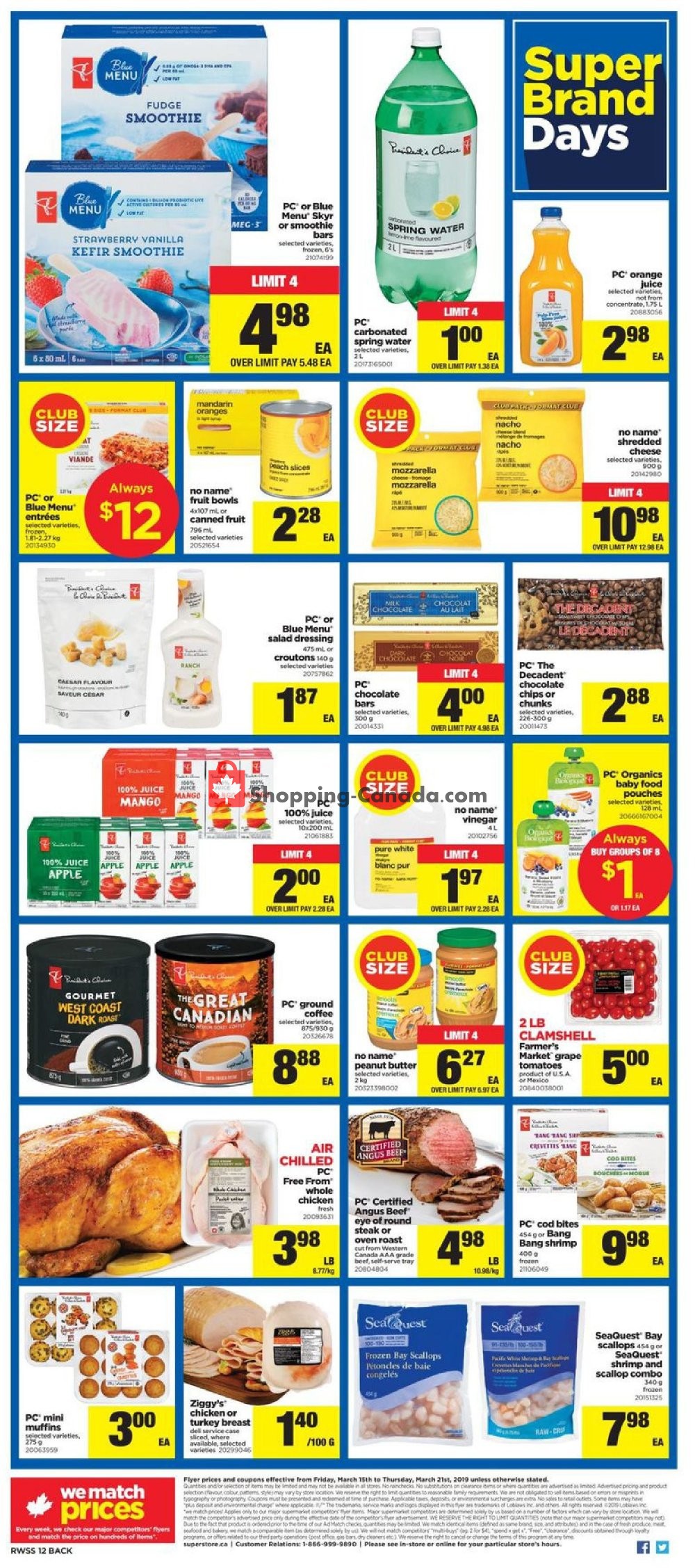 Real Canadian Superstore flyer from Friday March 15, 2019 to Thursday March 21, 2019 - page 15