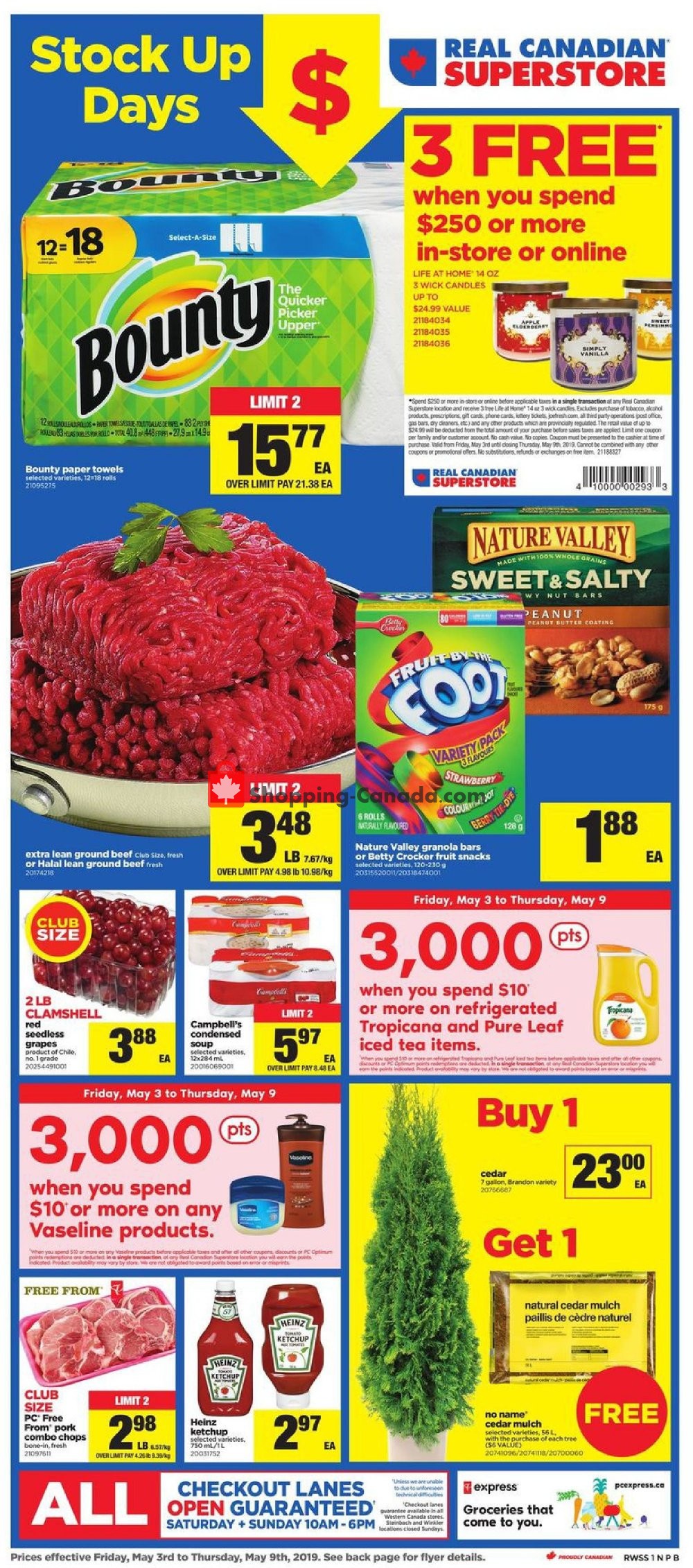Real Canadian Superstore flyer from Friday May 3, 2019 to Thursday May 9, 2019 - page 1