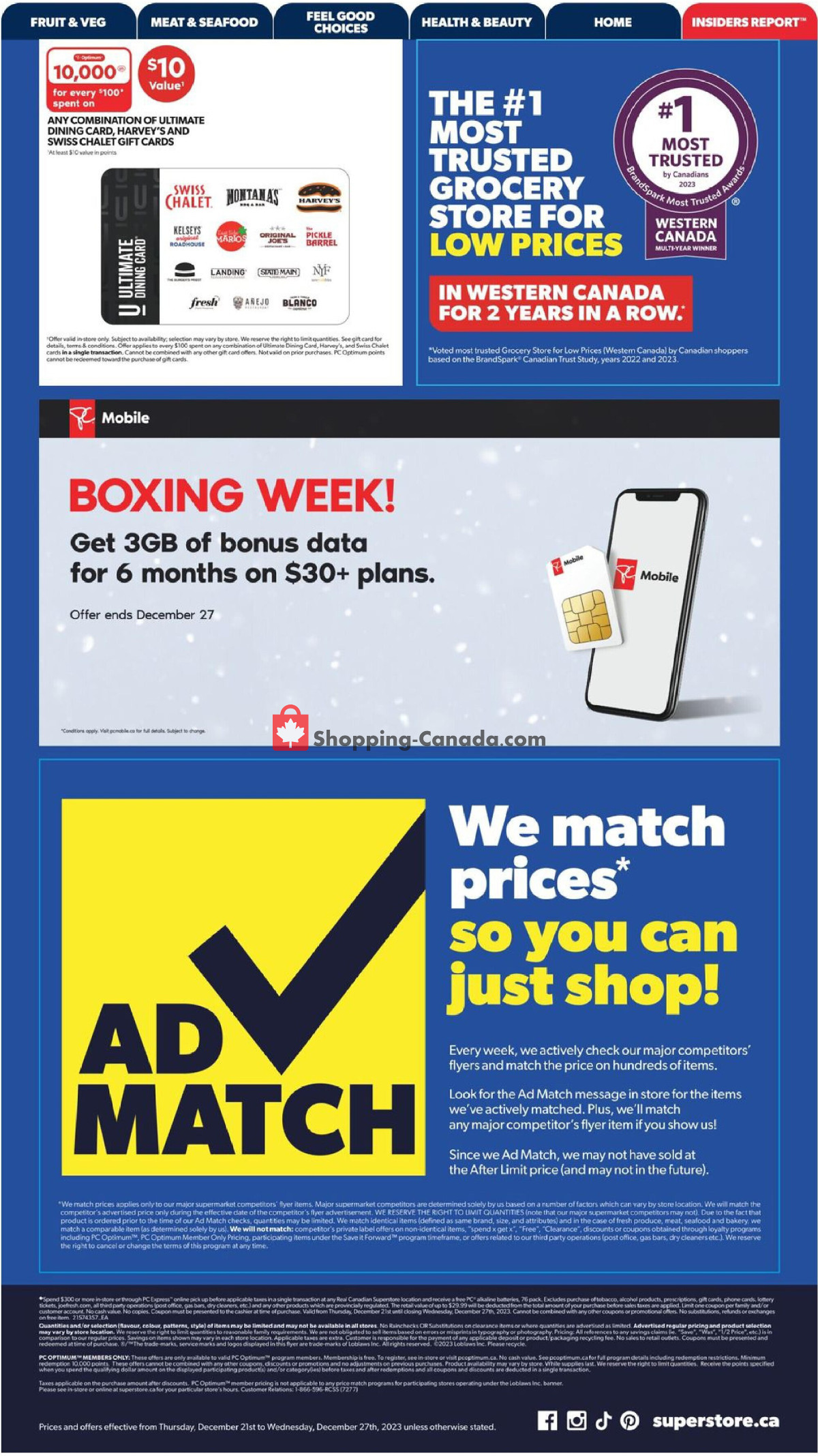 Real Canadian Superstore flyer from Thursday December 21, 2023 to Wednesday December 27, 2023 - page 25