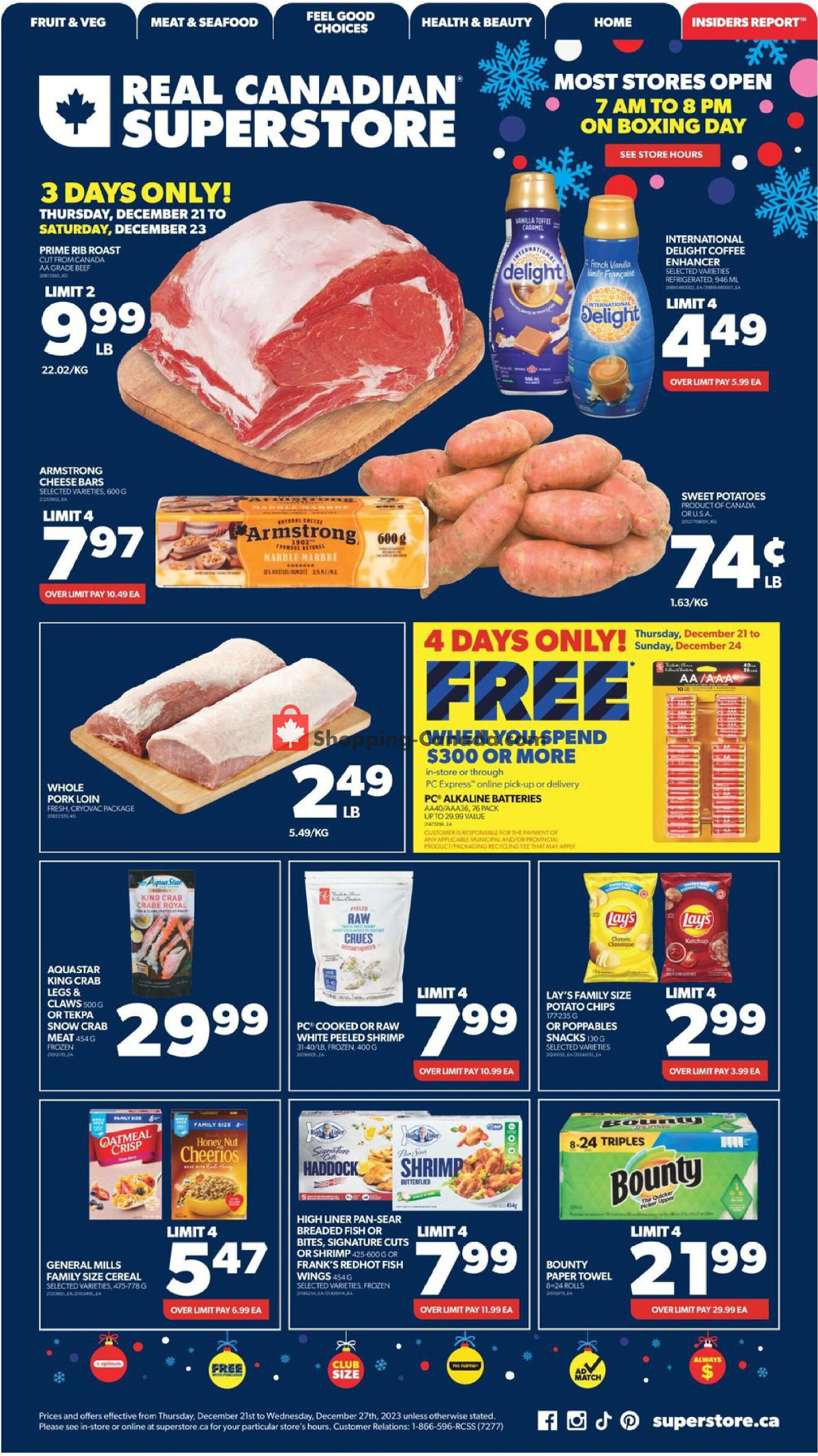 Real Canadian Superstore flyer from Thursday December 21, 2023 to Wednesday December 27, 2023 - page 3
