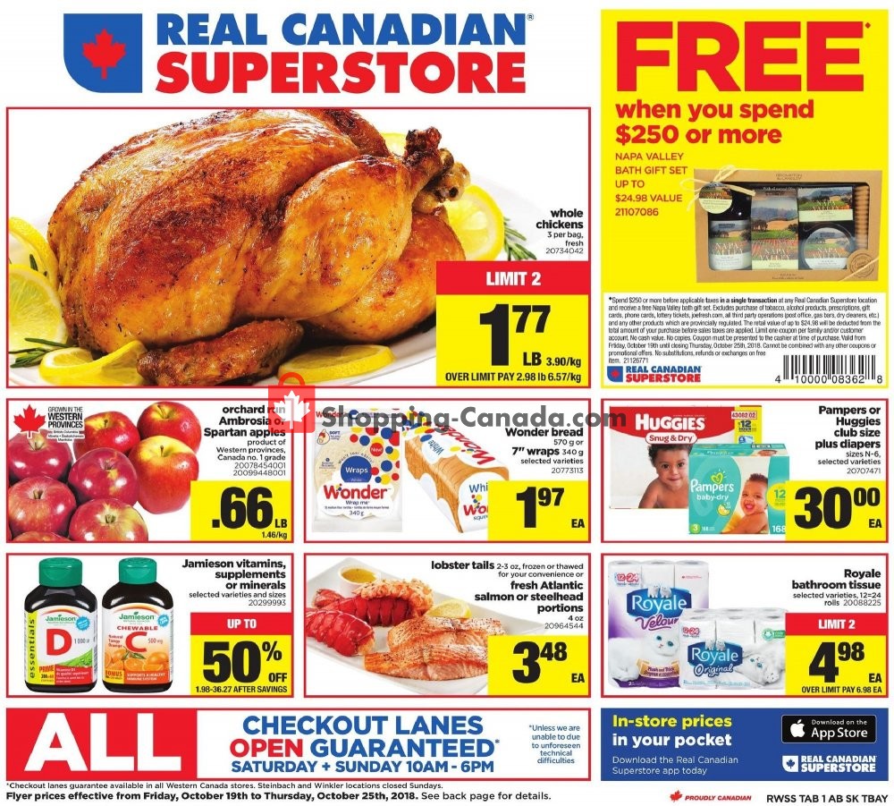 Real Canadian Superstore flyer from Friday October 19, 2018 to Thursday October 25, 2018 - page 1
