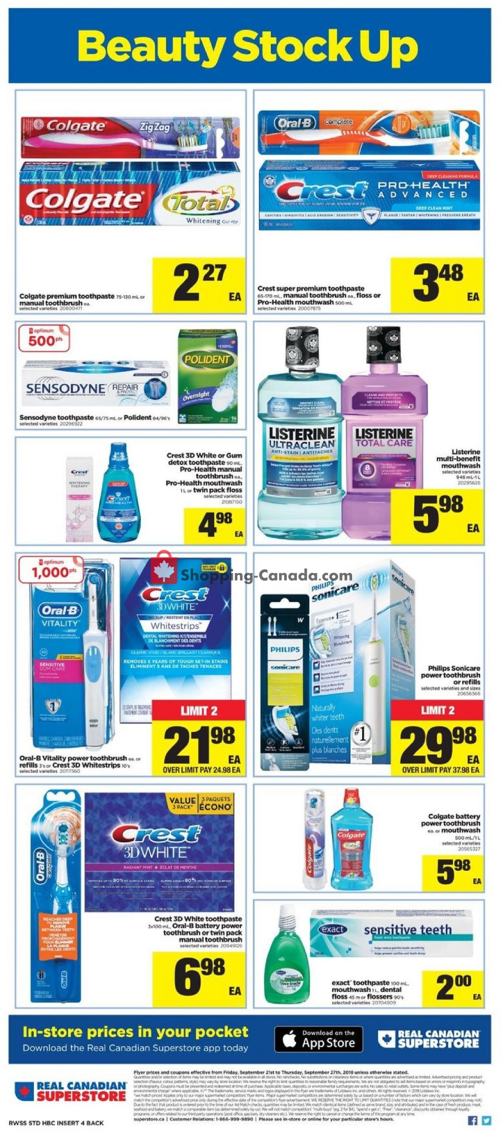 Real Canadian Superstore flyer from Friday September 21, 2018 to Thursday September 27, 2018 - page 12
