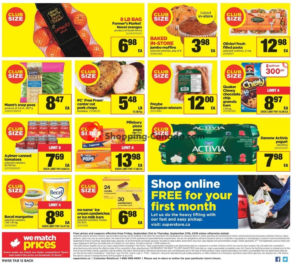 Real Canadian Superstore flyer from Friday September 21, 2018 to Thursday September 27, 2018 - page 20