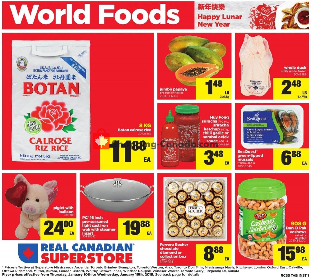 Real Canadian Superstore flyer from Thursday January 10, 2019 to Wednesday January 16, 2019 - page 1