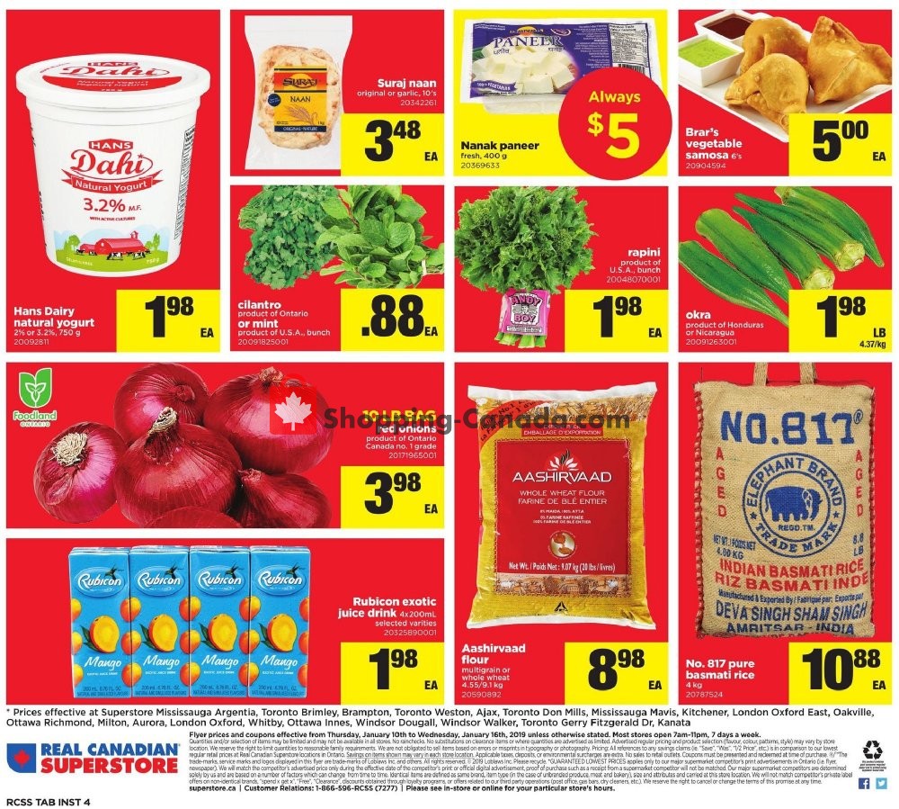 Real Canadian Superstore flyer from Thursday January 10, 2019 to Wednesday January 16, 2019 - page 4