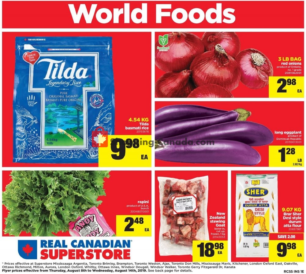 Real Canadian Superstore flyer from Thursday August 8, 2019 to Wednesday August 14, 2019 - page 1