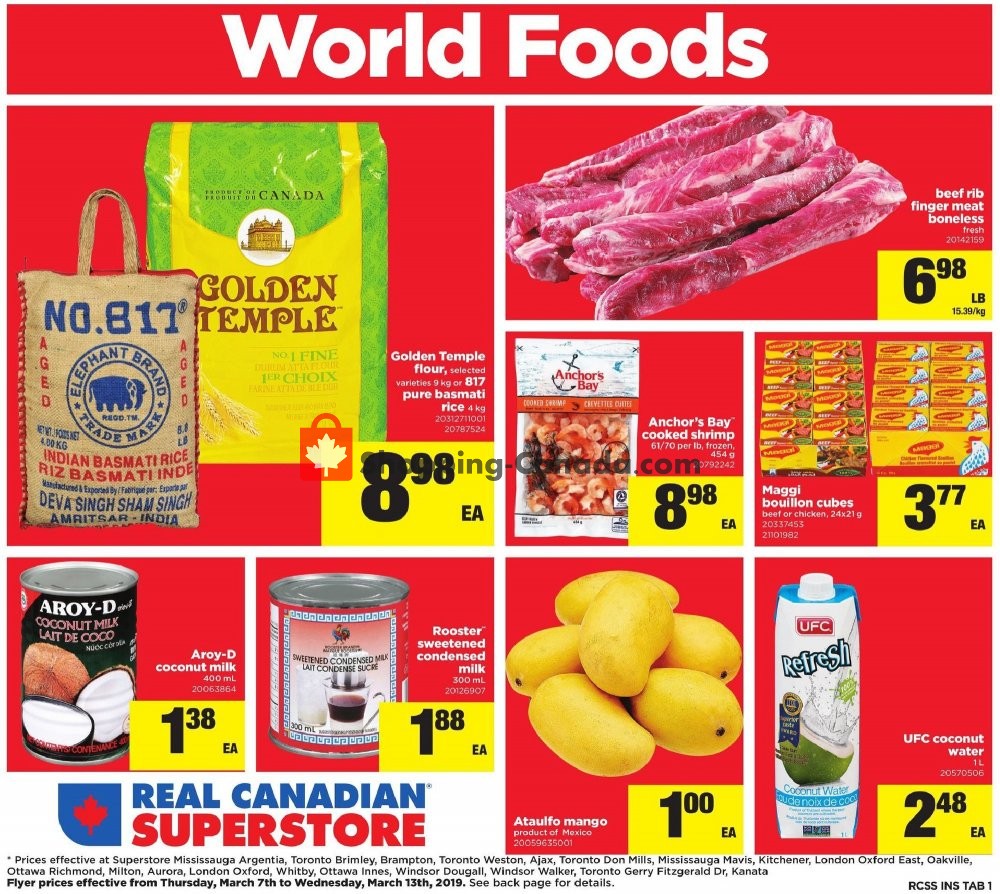 Real Canadian Superstore flyer from Thursday March 7, 2019 to Wednesday March 13, 2019 - page 1
