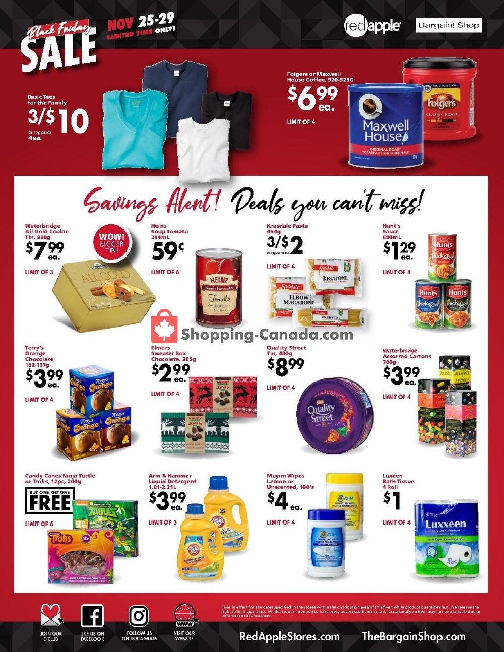 Red Apple Stores Canada, flyer (Black Friday Sale) November 25 November 29, 2020 Shopping