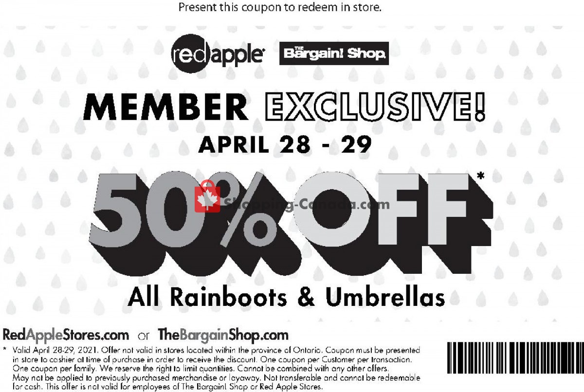 Red Apple Stores flyer from Wednesday April 28, 2021 to Thursday April 29, 2021 - page 1