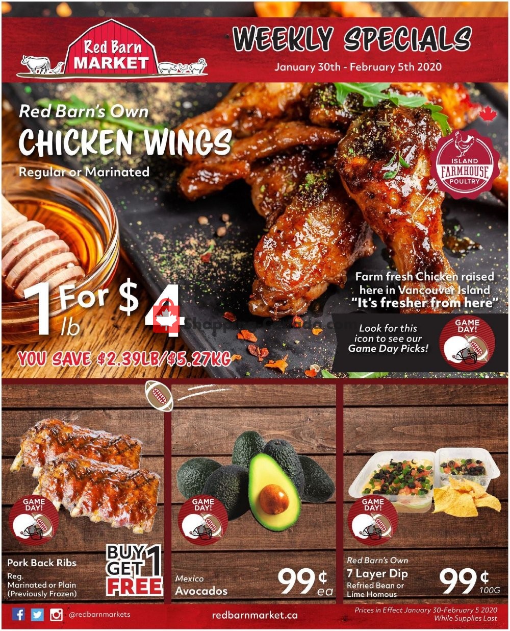 Red Barn Market flyer from Thursday January 30, 2020 to Wednesday February 5, 2020 - page 1
