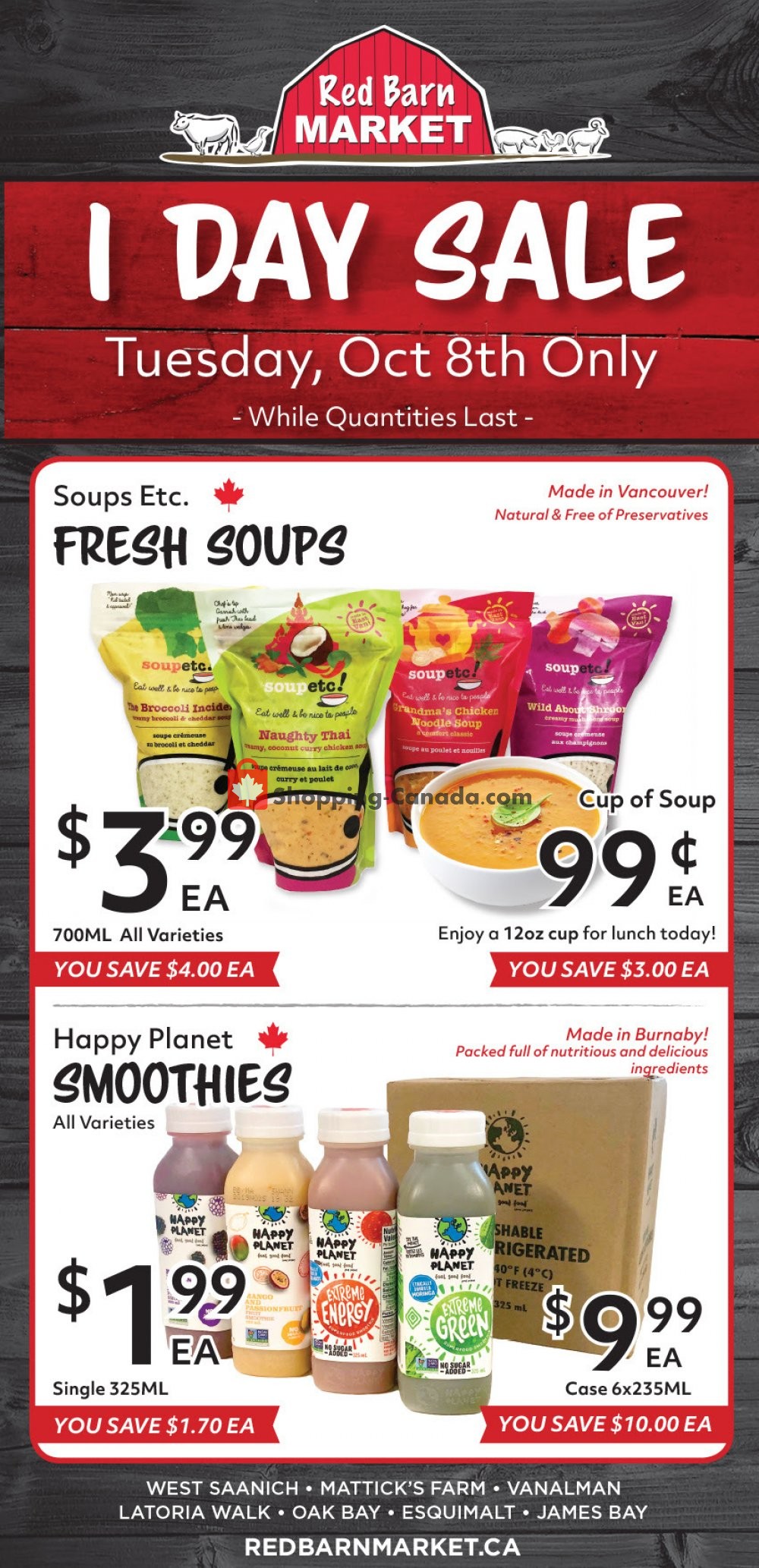 Red Barn Market flyer from Tuesday October 8, 2019 to Tuesday October 8, 2019 - page 1