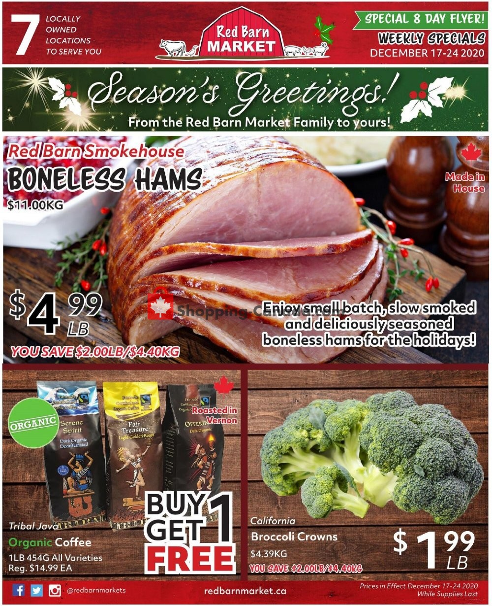 Red Barn Market flyer from Thursday December 17, 2020 to Thursday December 24, 2020 - page 1
