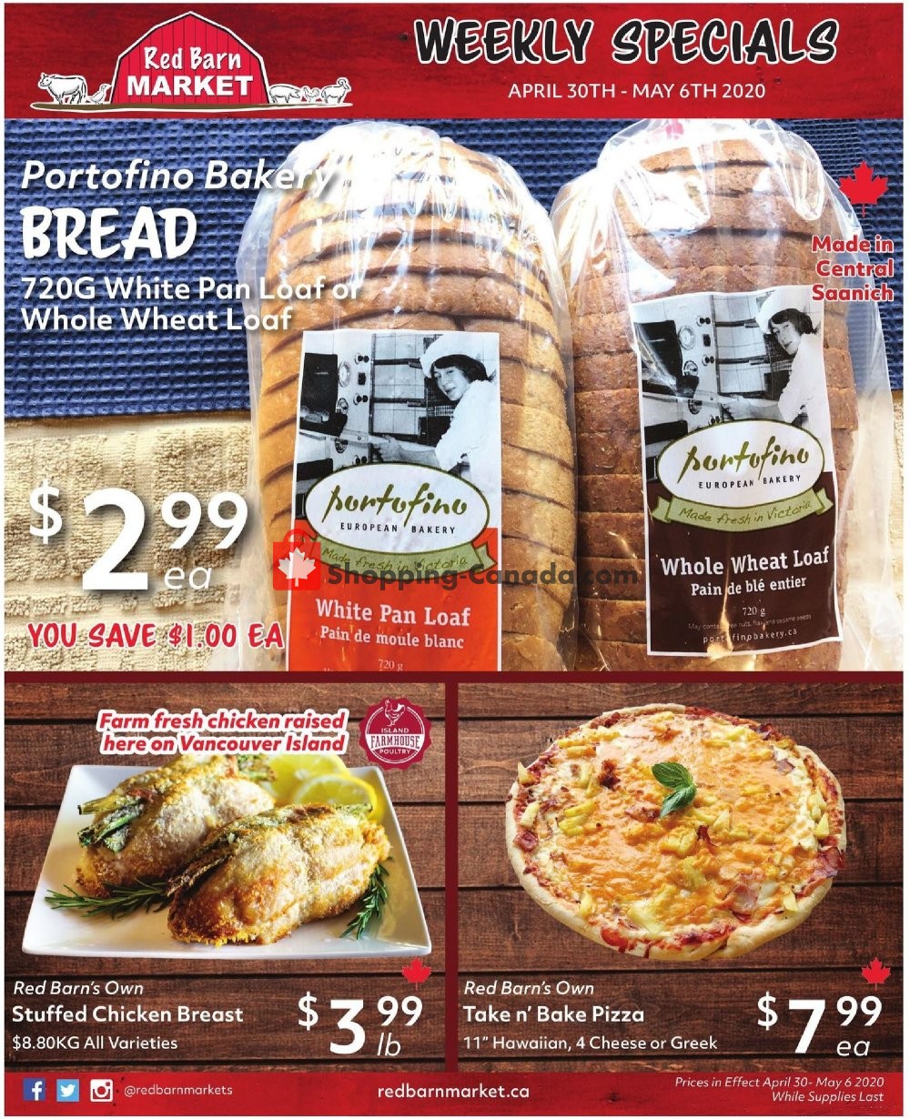 Red Barn Market flyer from Thursday April 30, 2020 to Wednesday May 6, 2020 - page 1