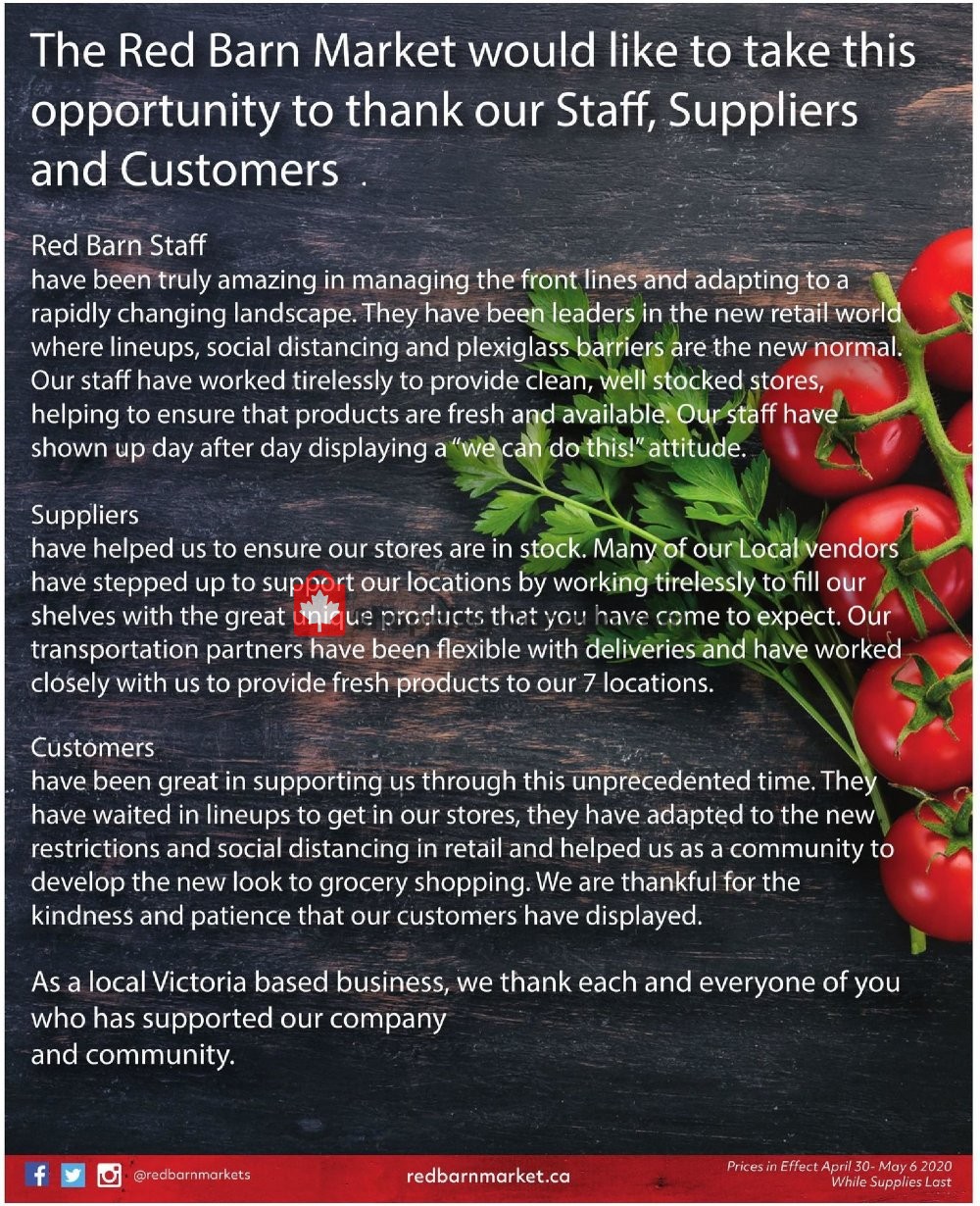 Red Barn Market flyer from Thursday April 30, 2020 to Wednesday May 6, 2020 - page 2