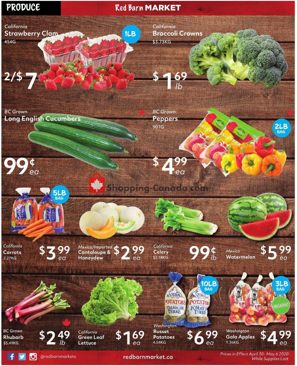 Red Barn Market flyer from Thursday April 30, 2020 to Wednesday May 6, 2020 - page 7